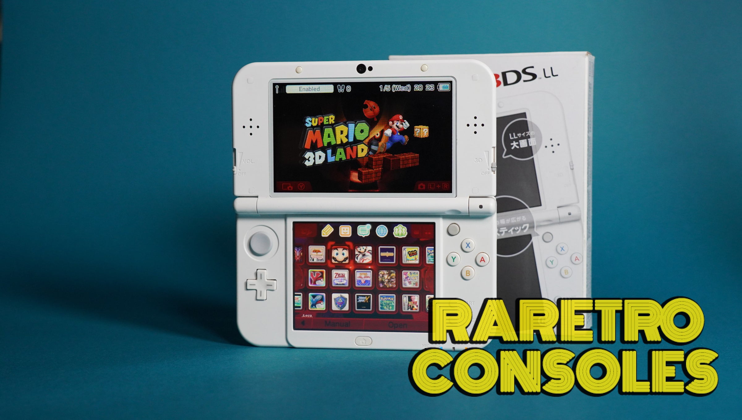 Top IPS New Nintendo 3DS XL in Artic Pearl White with box