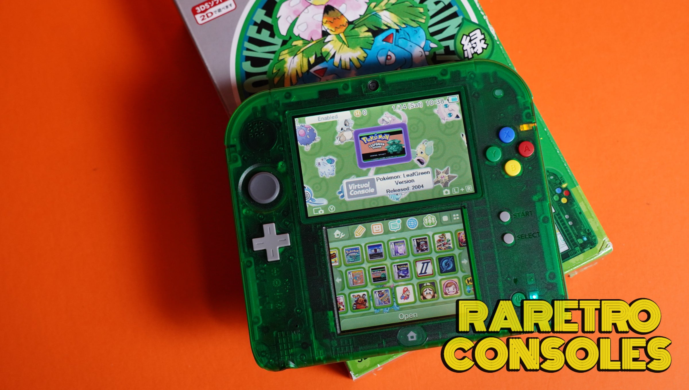 Nintendo 2DS Pokémon Green Limited Edition Console With Box