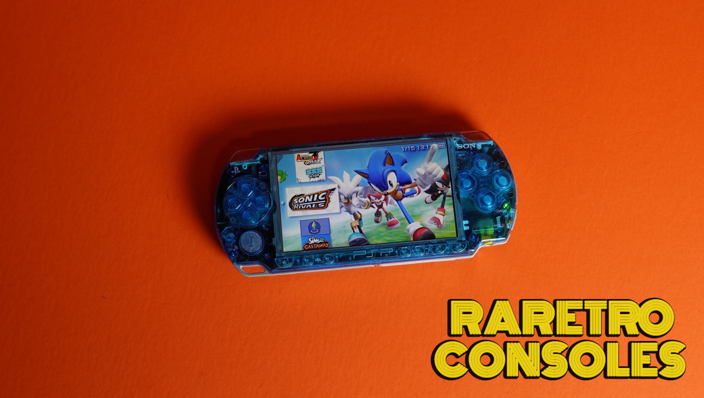 Transparent Clear Blue Sony PlayStation PSP 3000 | Raretro Consoles