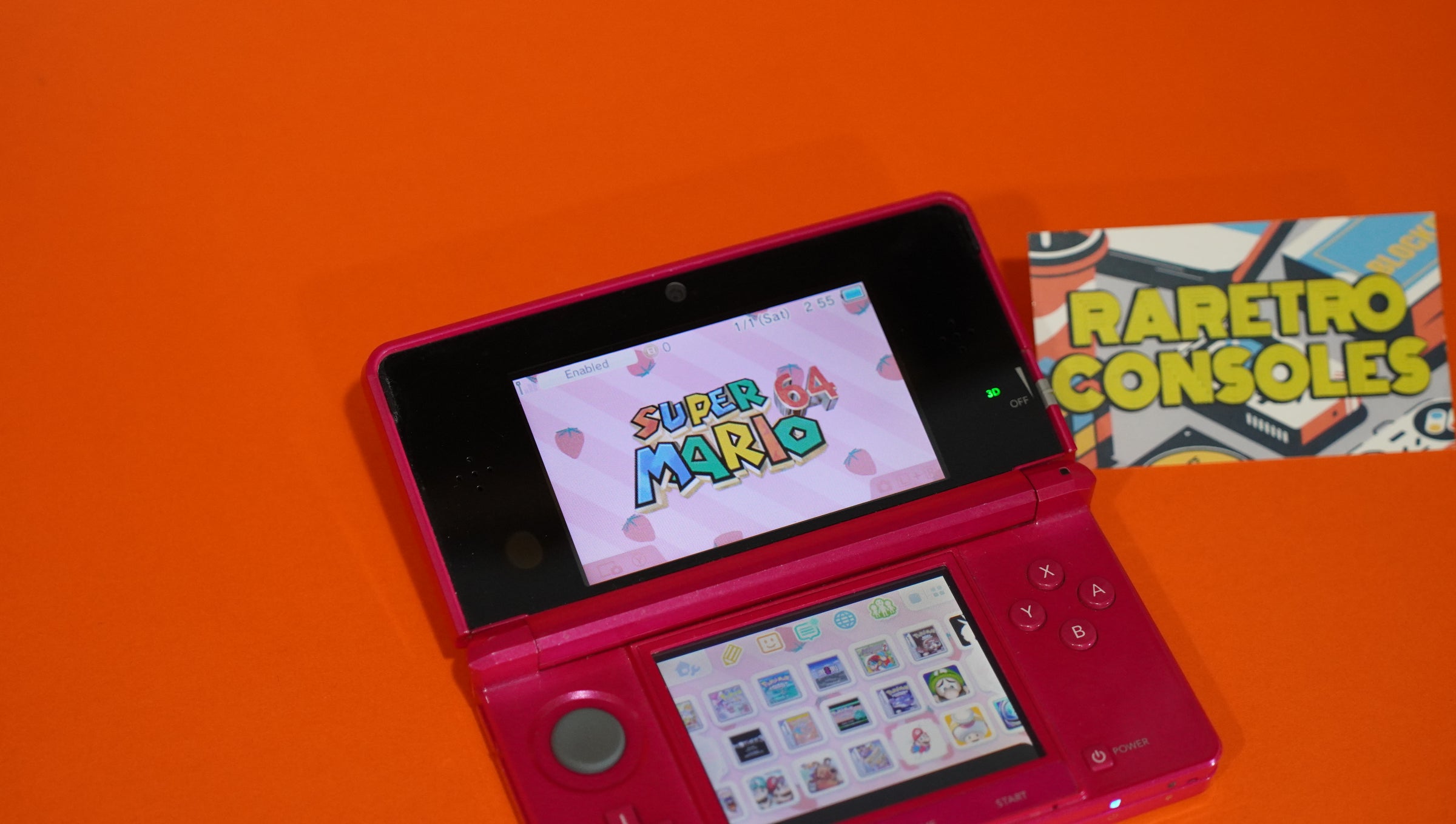 Gloss Pink Nintendo 3DS (Hot Pink) | Raretro Consoles