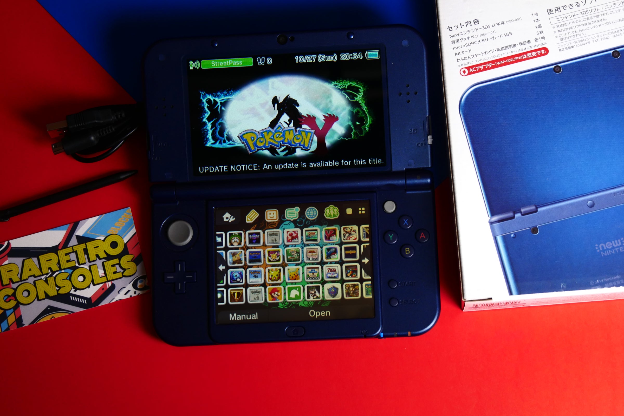 Nintendo New 3DS XL in Metallic Blue with Box | Raretro Consoles