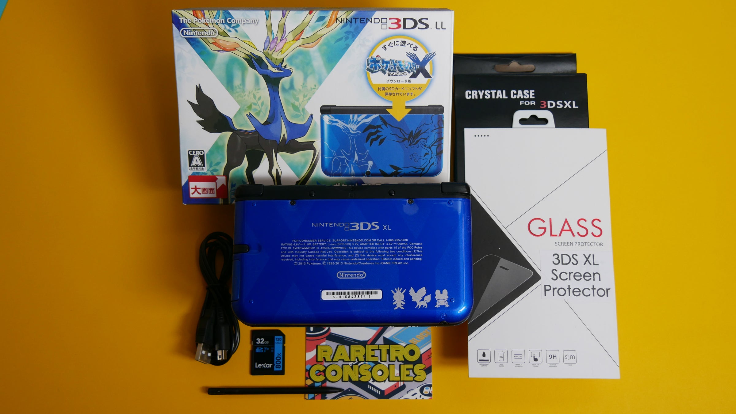 Nintendo 3DS XL Pokémon X and Y Limited Edition with Box | Raretro