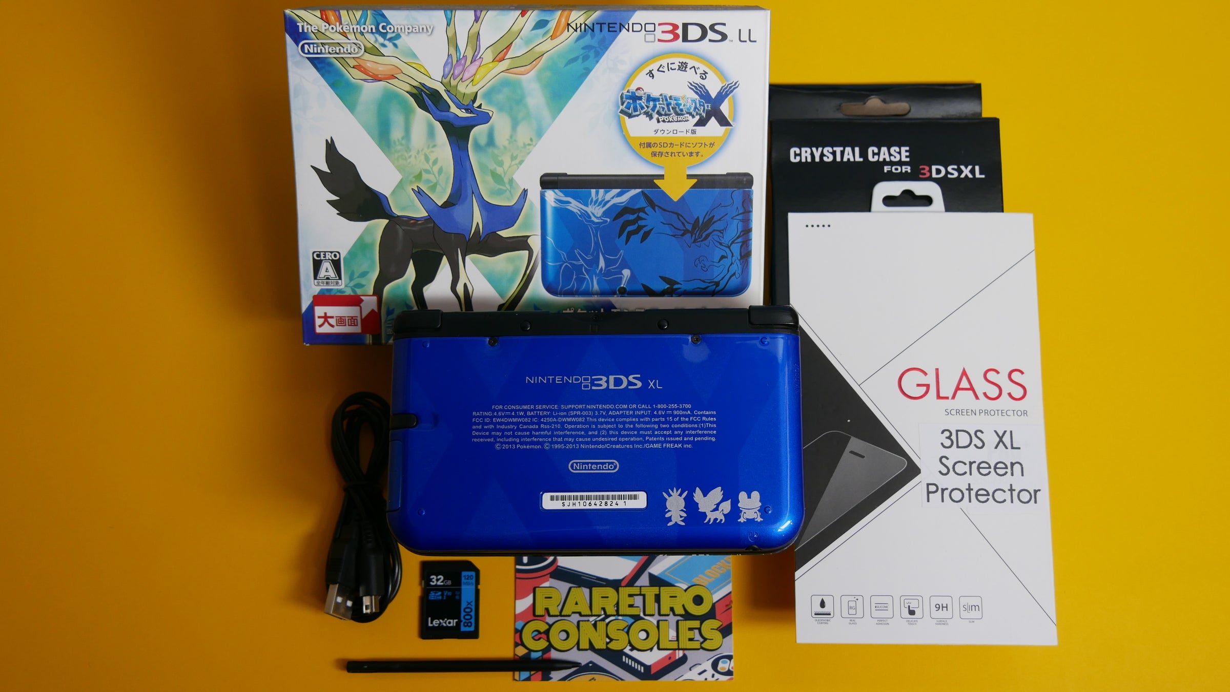 Nintendo 3DS XL Pokémon X and Y Limited Edition with Box | Raretro