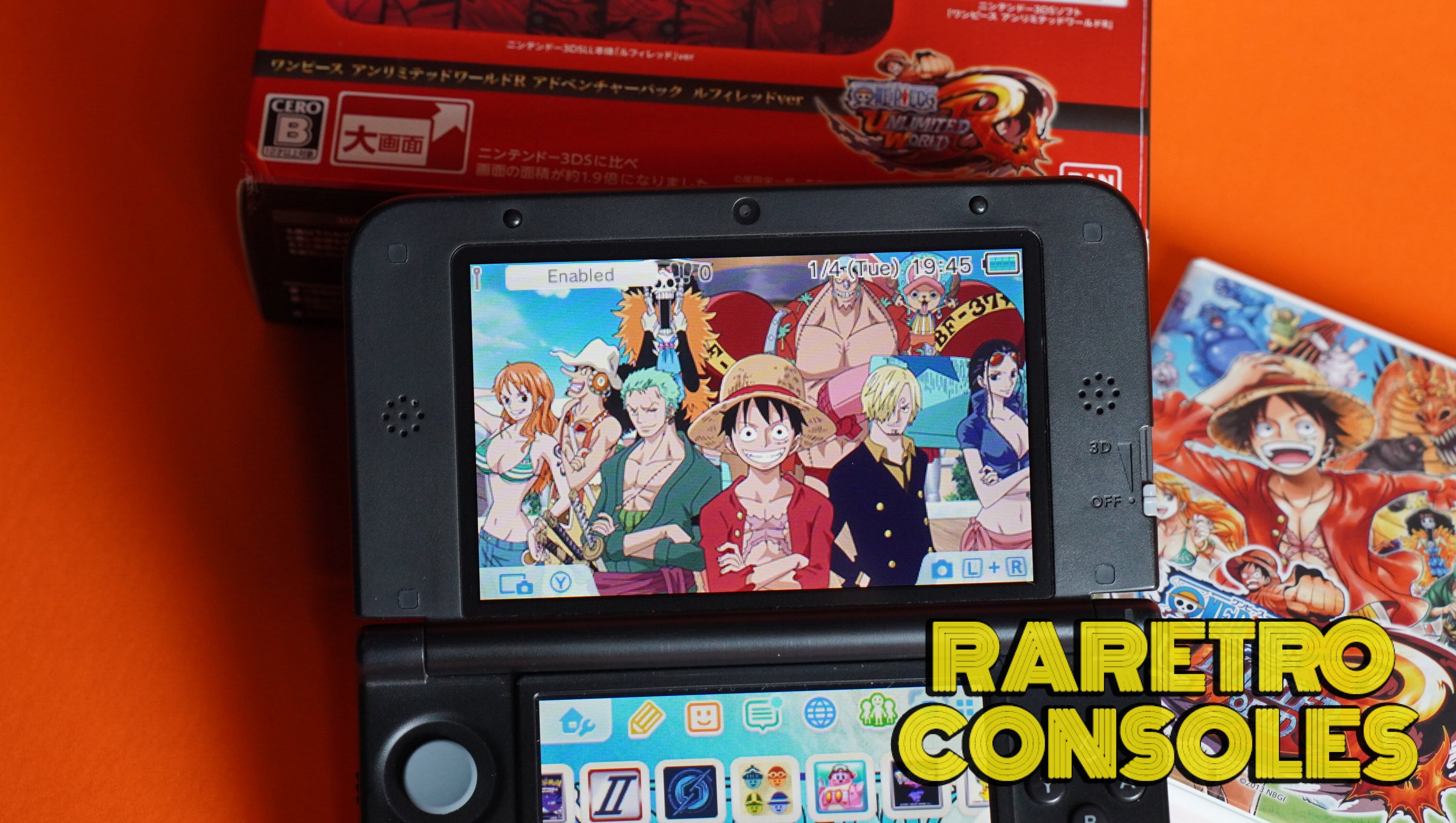 Nintendo 3DS XL One Piece Unlimited World Adventure Luffy Red With