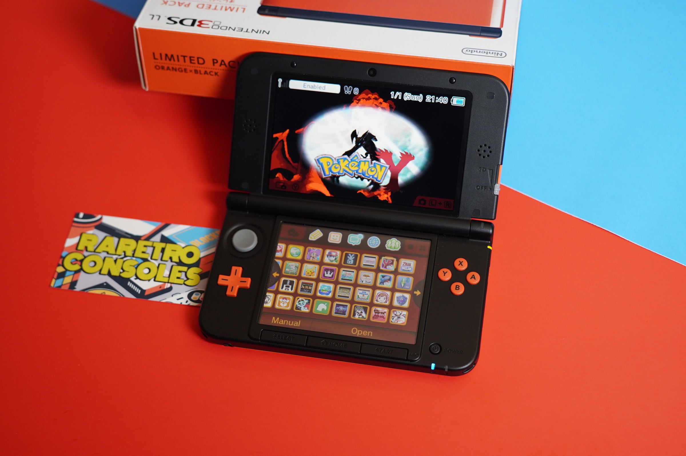 Orange Nintendo 3DS XL with Box | Raretro Consoles