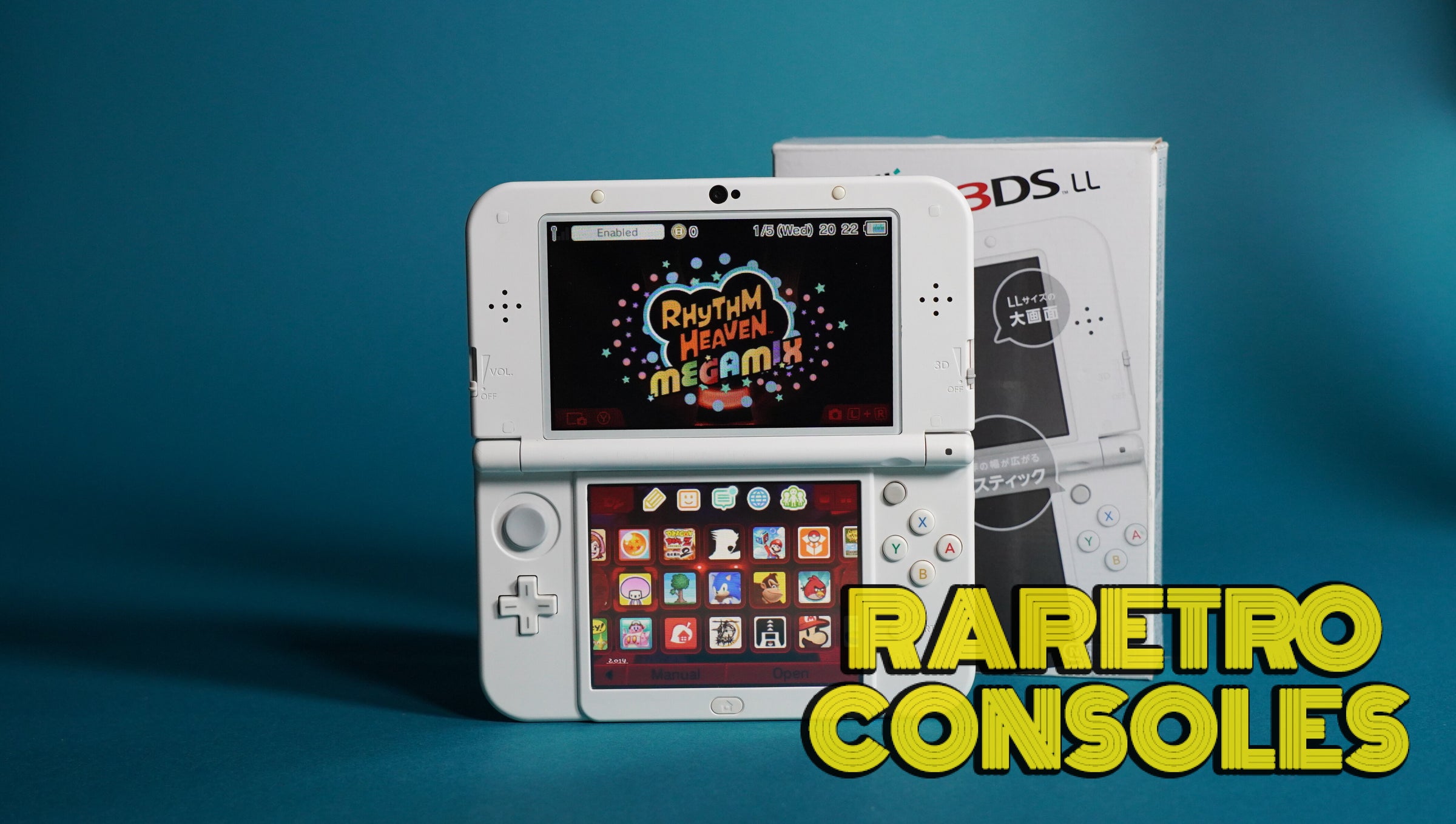Top IPS New Nintendo 3DS XL in Artic Pearl White with box