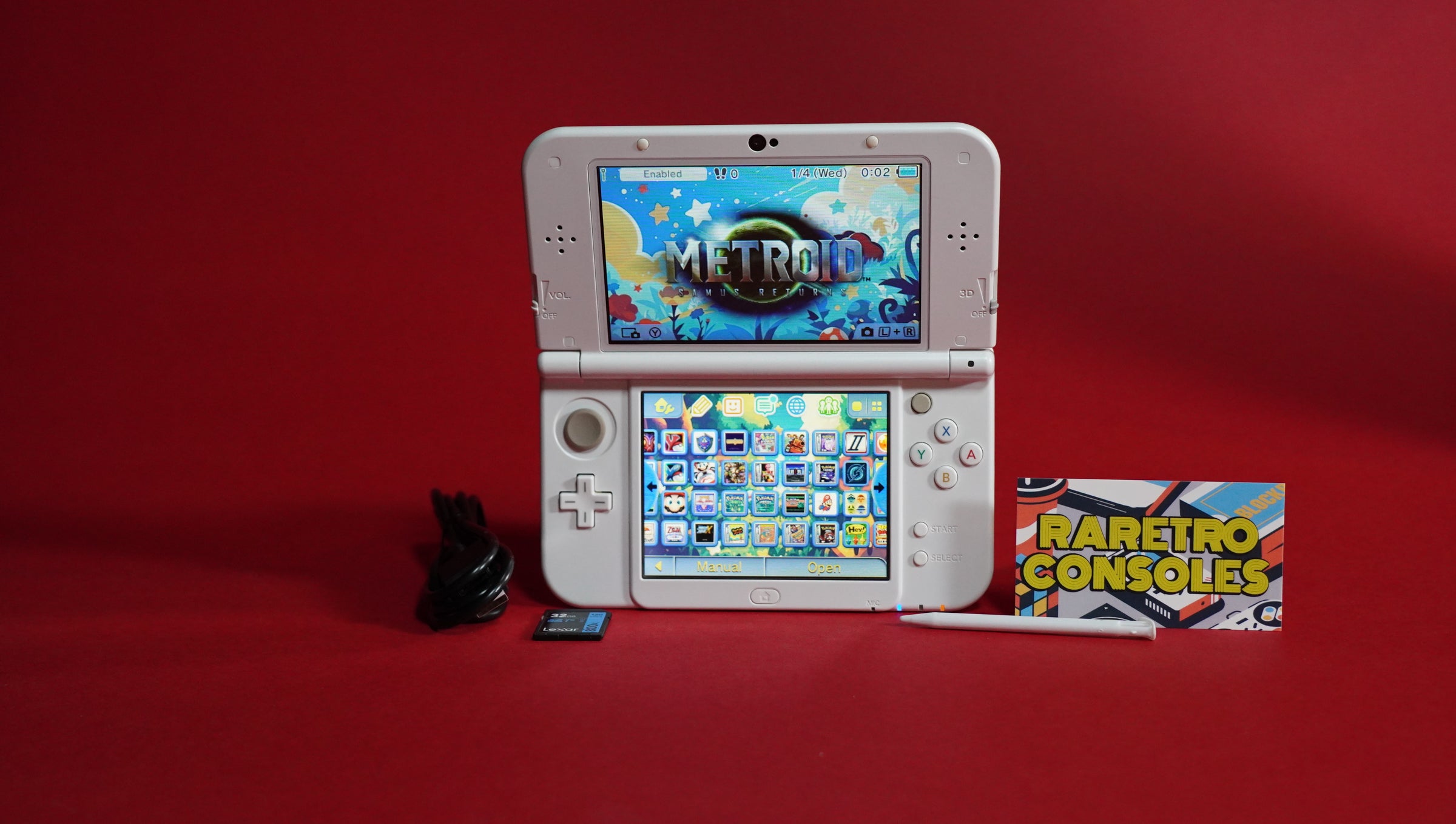 Dual IPS New Nintendo 3DS XL in Pearl White | Raretro Consoles