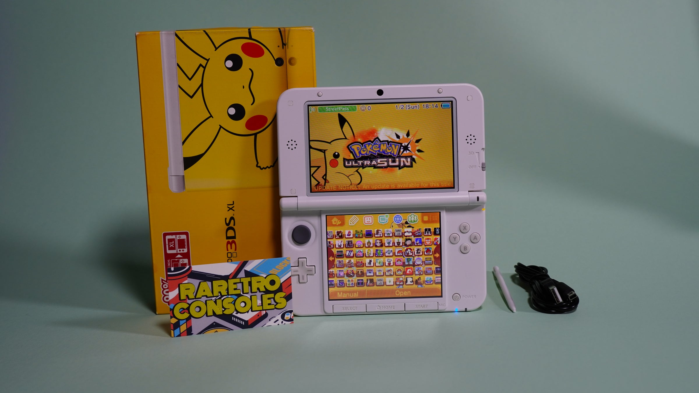 ポケモンソフトセット 3DS Pikachu Nintendo 3DS XL Pokemon Center Limited Edition With