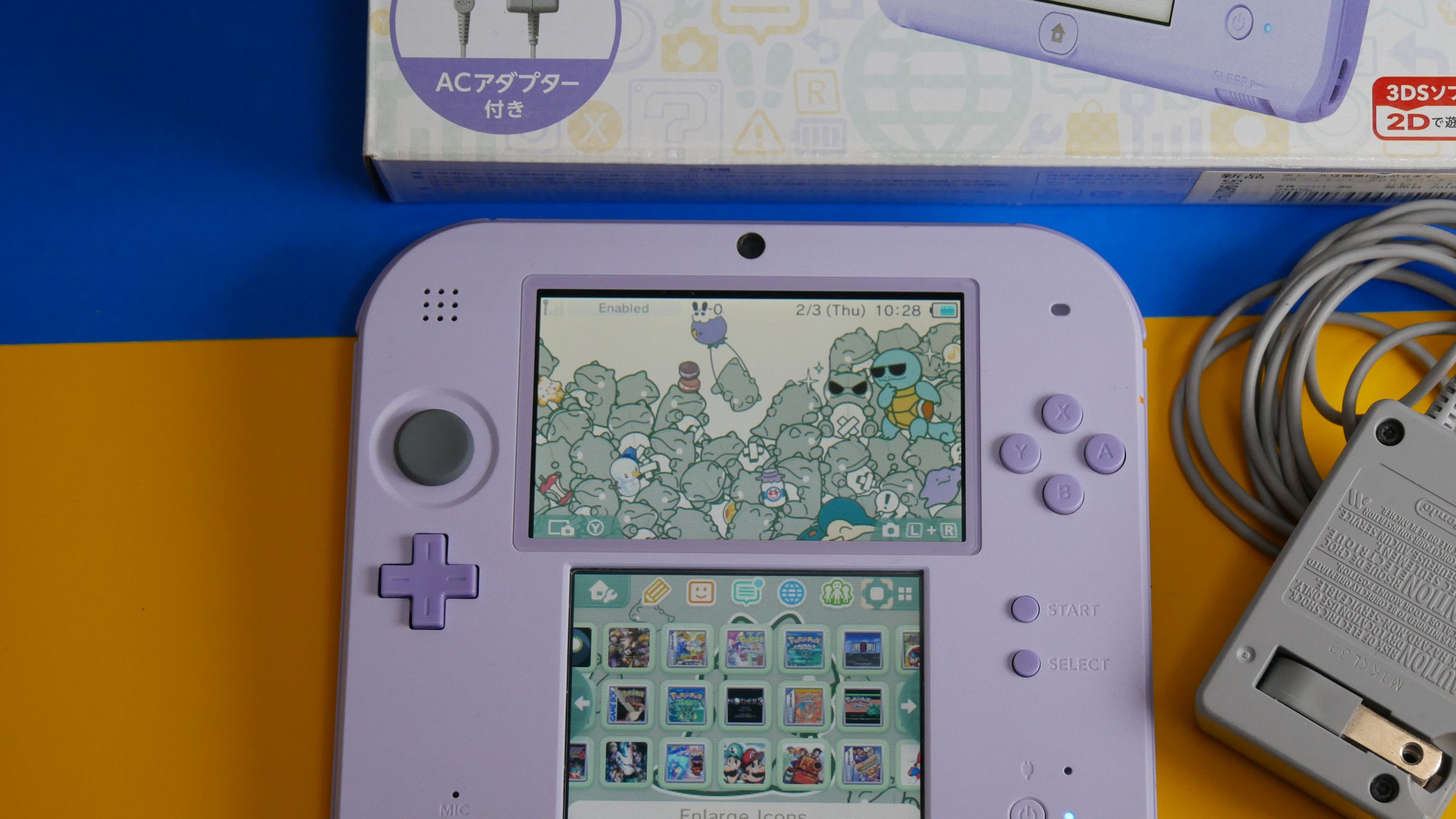 Nintendo 2DS in Lavender Purple With Box - Japanese