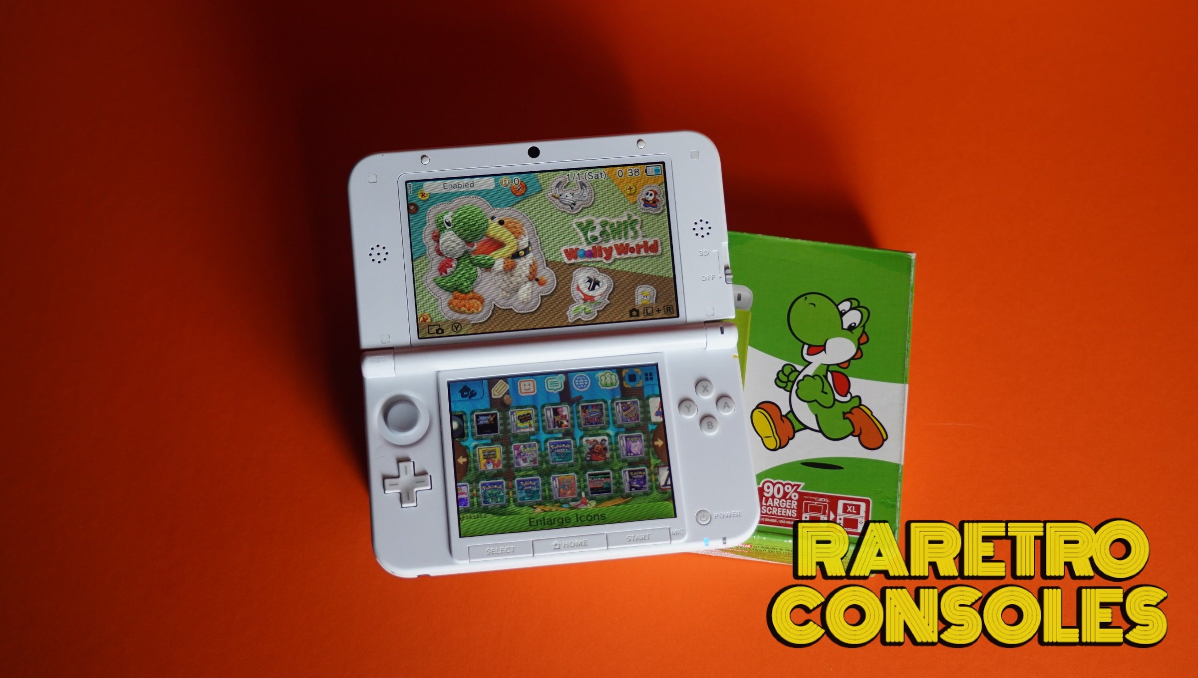 Nintendo 3DS XL Yoshi Limited Edition with box | Raretro Consoles