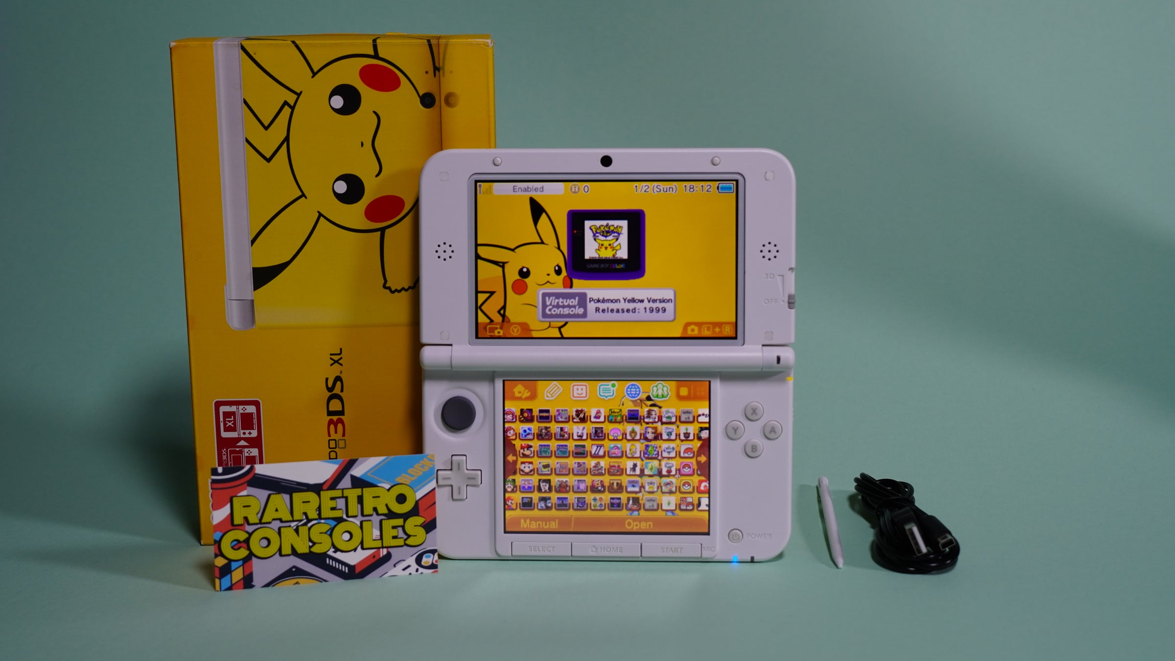 Pikachu Nintendo 3DS XL Pokemon Center Limited Edition With