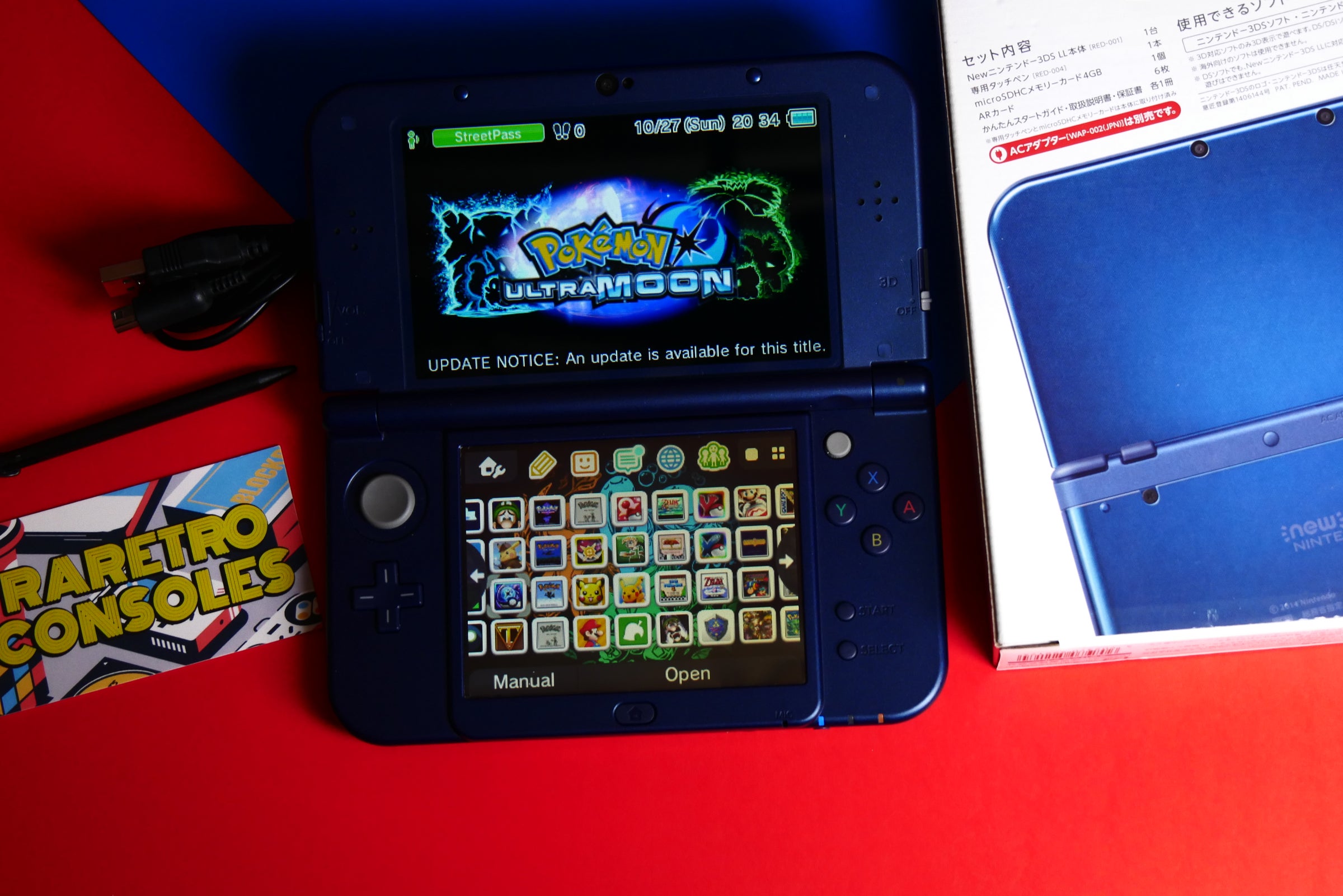 Nintendo New 3DS XL in Metallic Blue with Box | Raretro Consoles