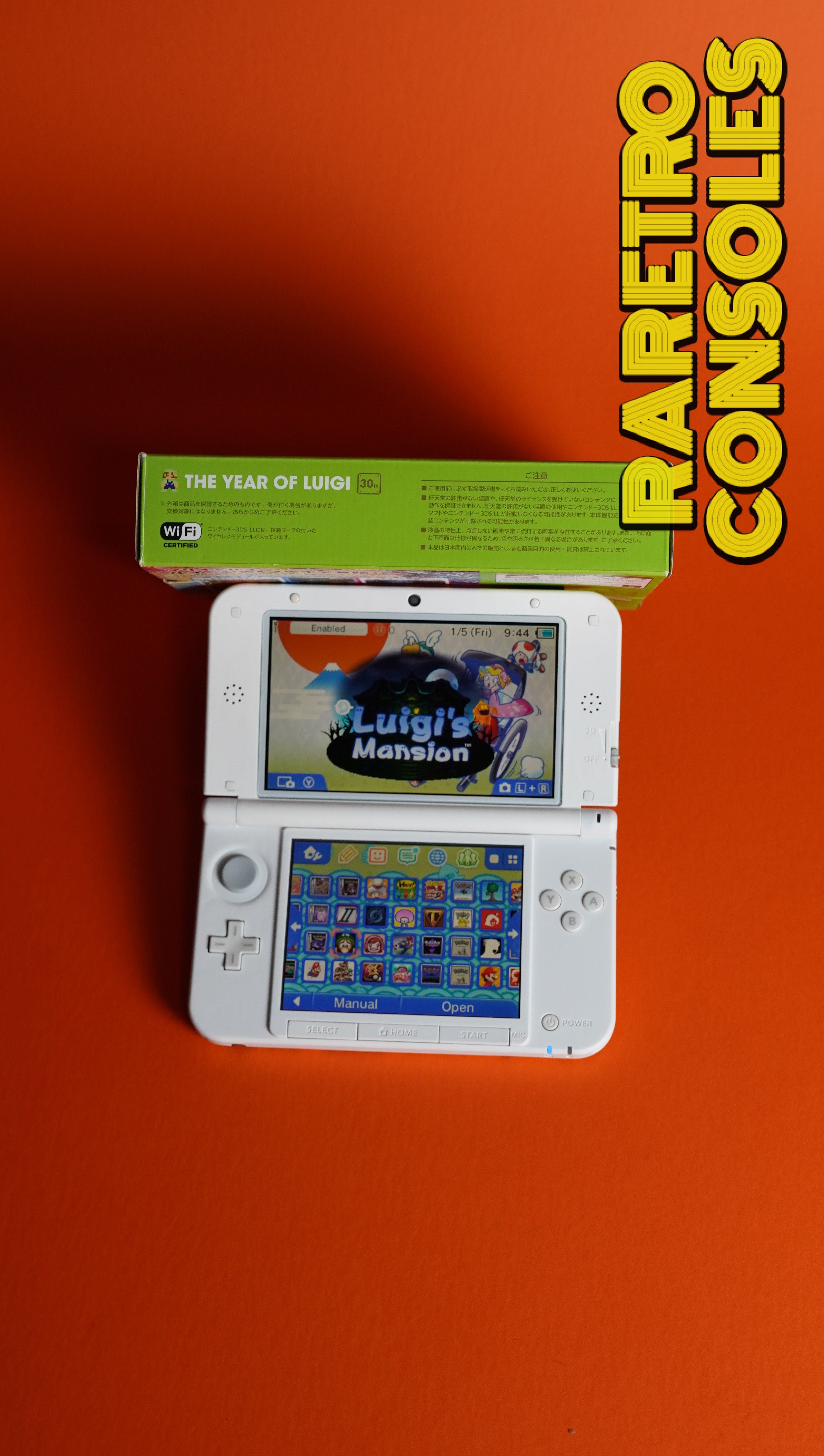 Nintendo 3DS XL Luigi 30 Year Anniversary 'Year of Luigi' with Box