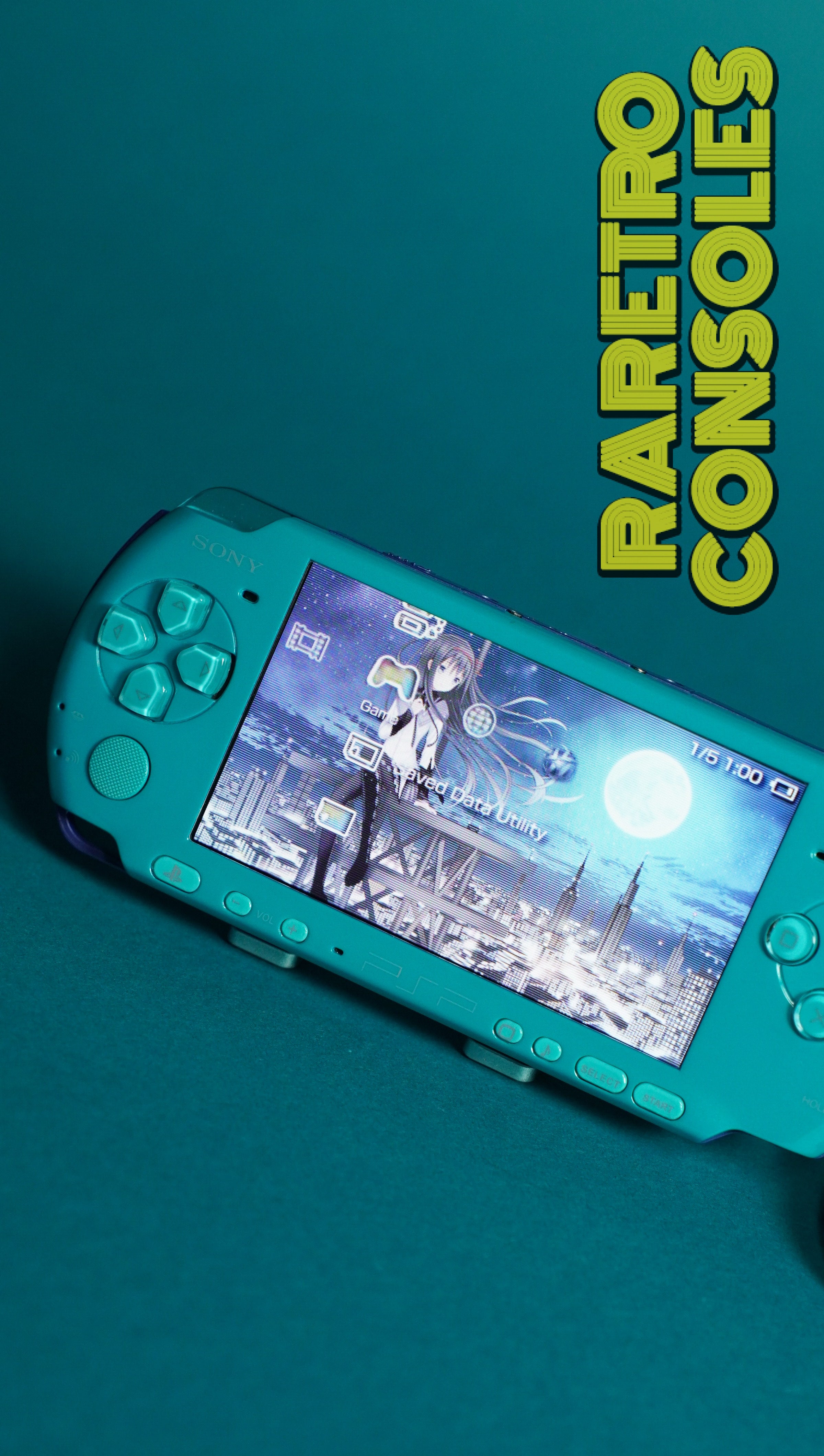 Turquoise Hatsune Miku Sony PlayStation Portable PSP 3000
