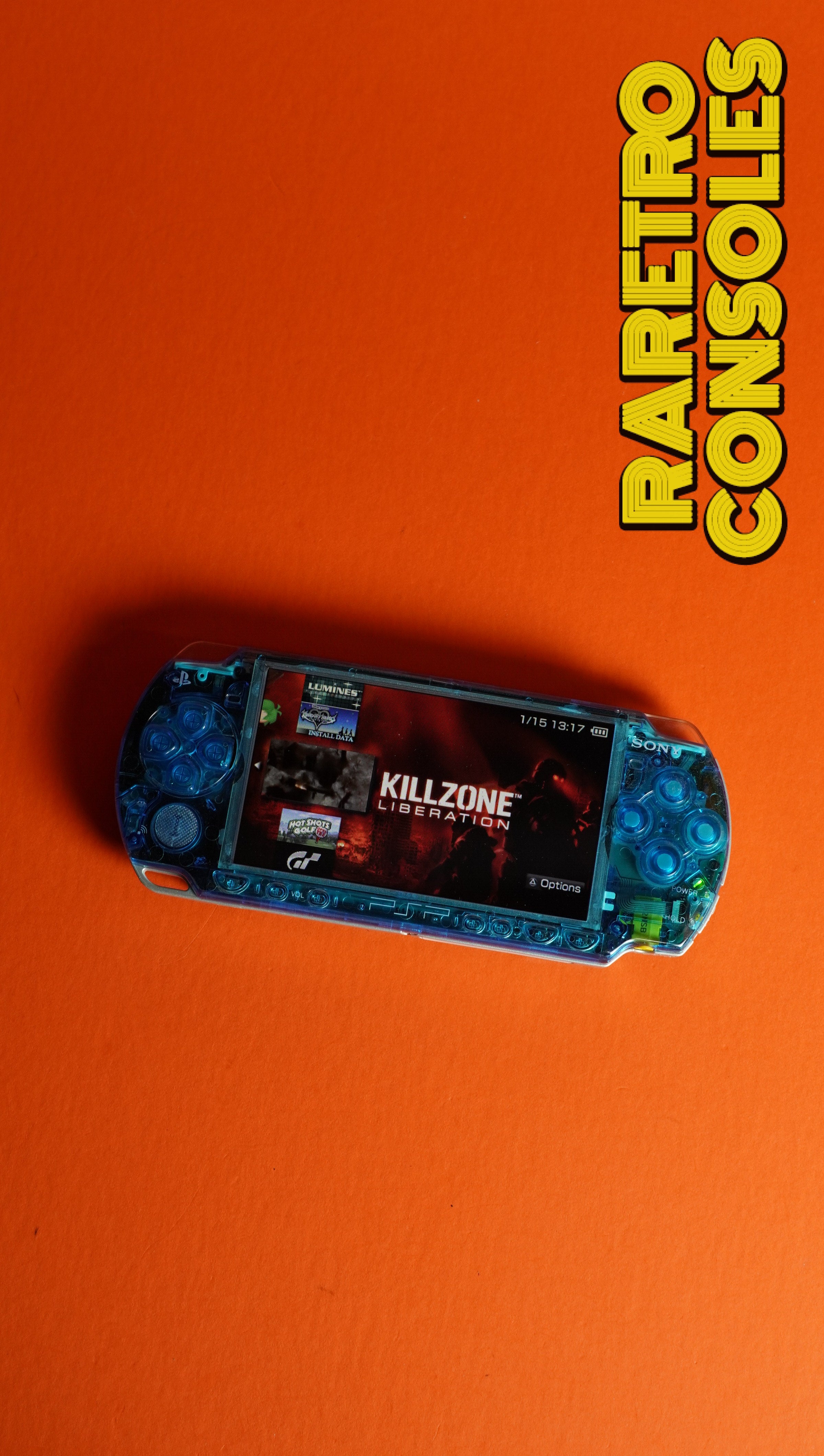 Transparent Clear Blue Sony PlayStation PSP 3000 | Raretro Consoles