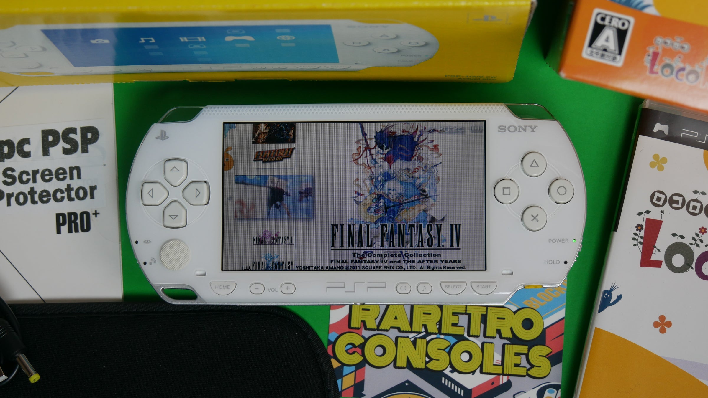 Sony PSP 1000 LocoRoco Bundle in Artic White With Box | Raretro