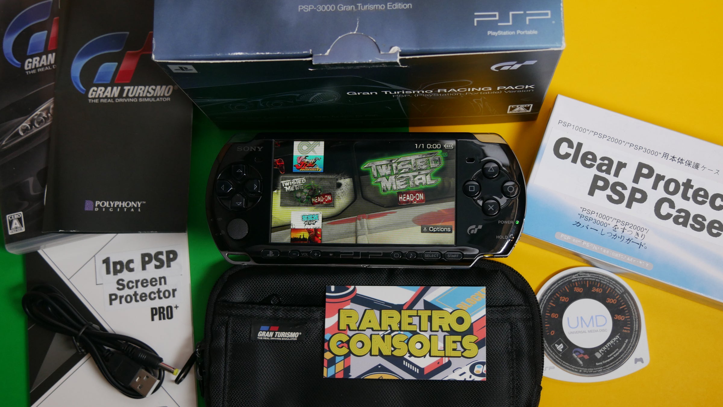 PlayStation Portable - 【付属品つき】PSP3000 グランツーリスモ RACING PACKセット Gran Turismo Racing Pack Sony PSP 3000 with Box | Raretro