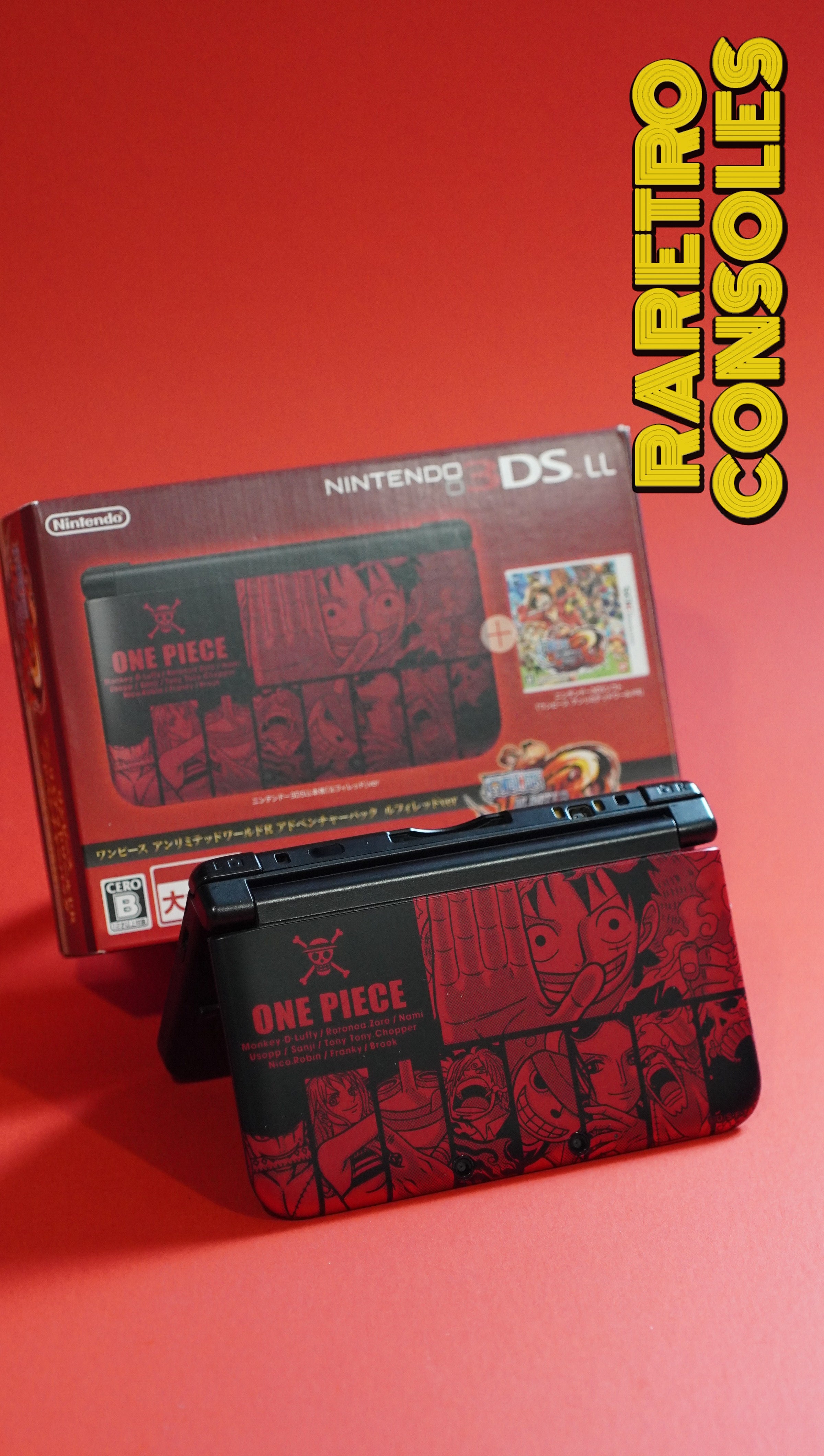 Nintendo 3DS XL One Piece Unlimited World Adventure Luffy Red With