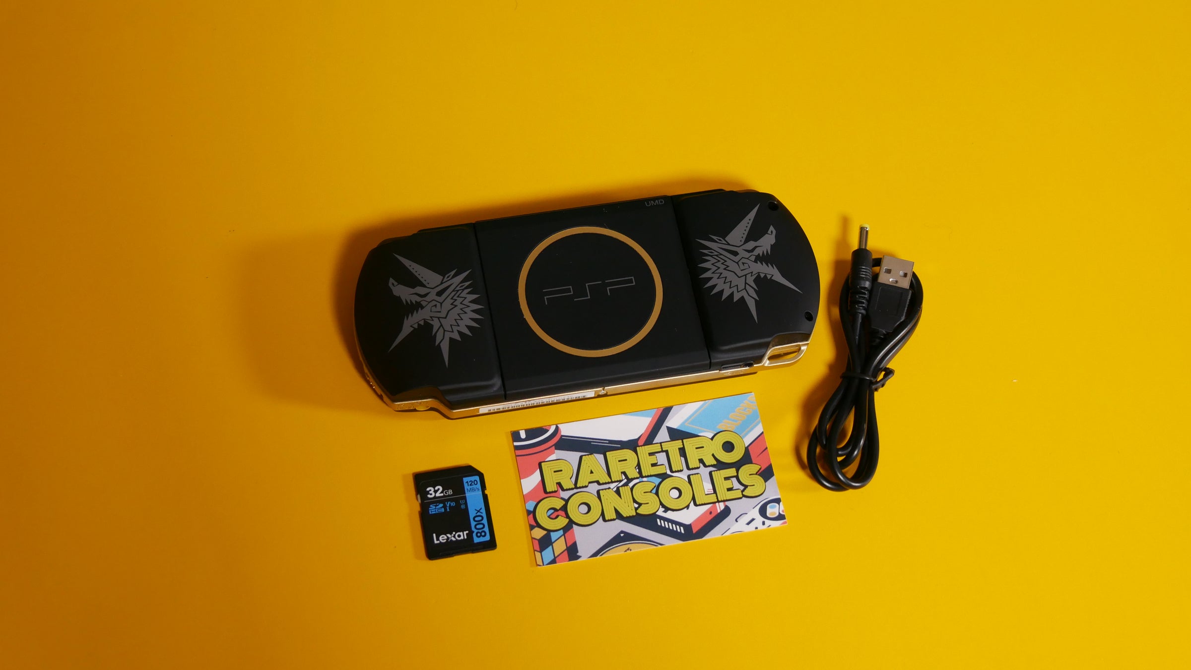 PSP 3000 Monster Hunter 3 Matte Black Japanese Limited PSP 3000 Monster Hunter 3 Matte Black Japanese Limited