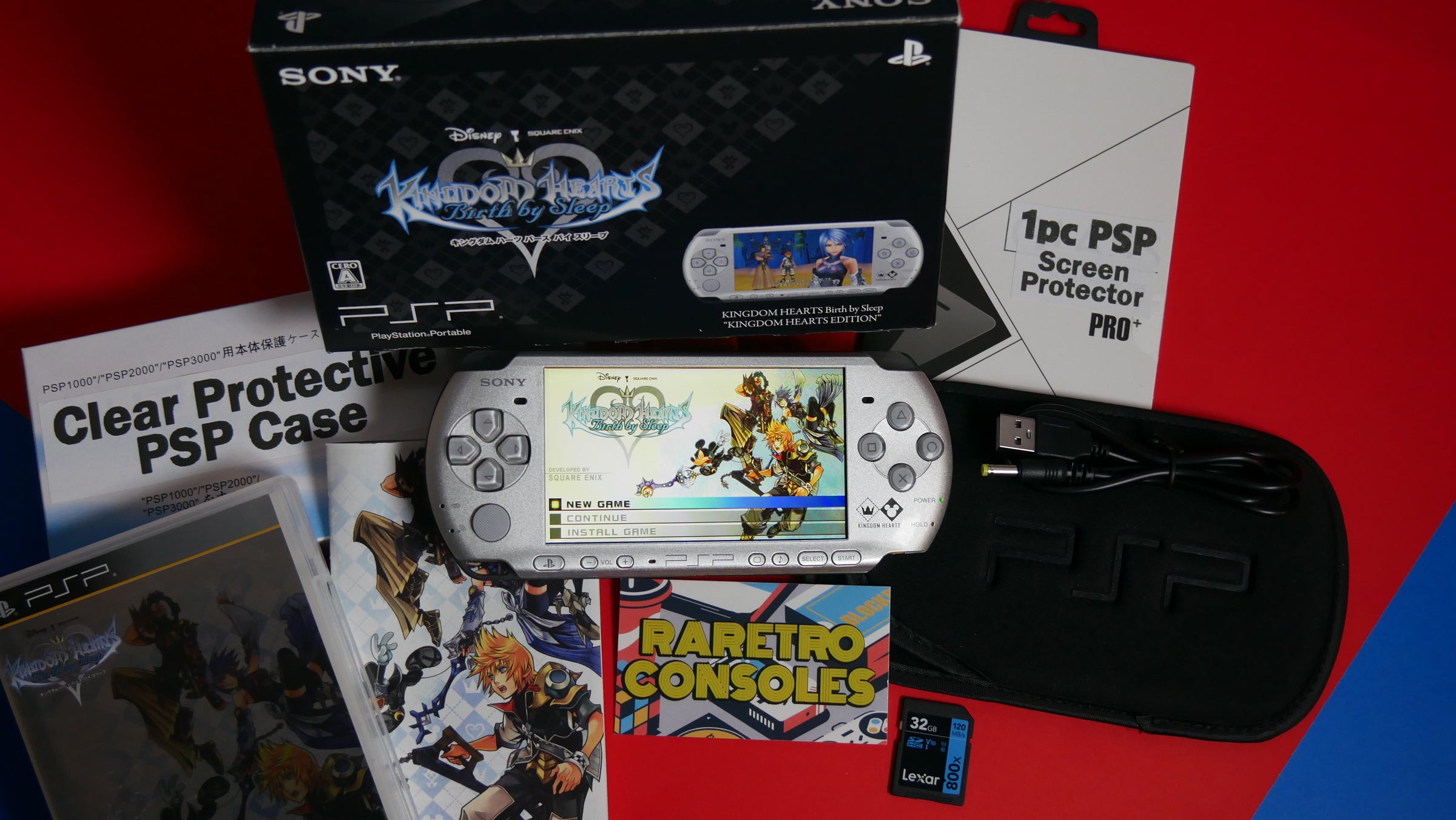 「KINGDOM HEARTS 」モデル　PSP-3000XUS Sony PSP 3000 Kingdom Hearts Birth By Sleep Limited Edition