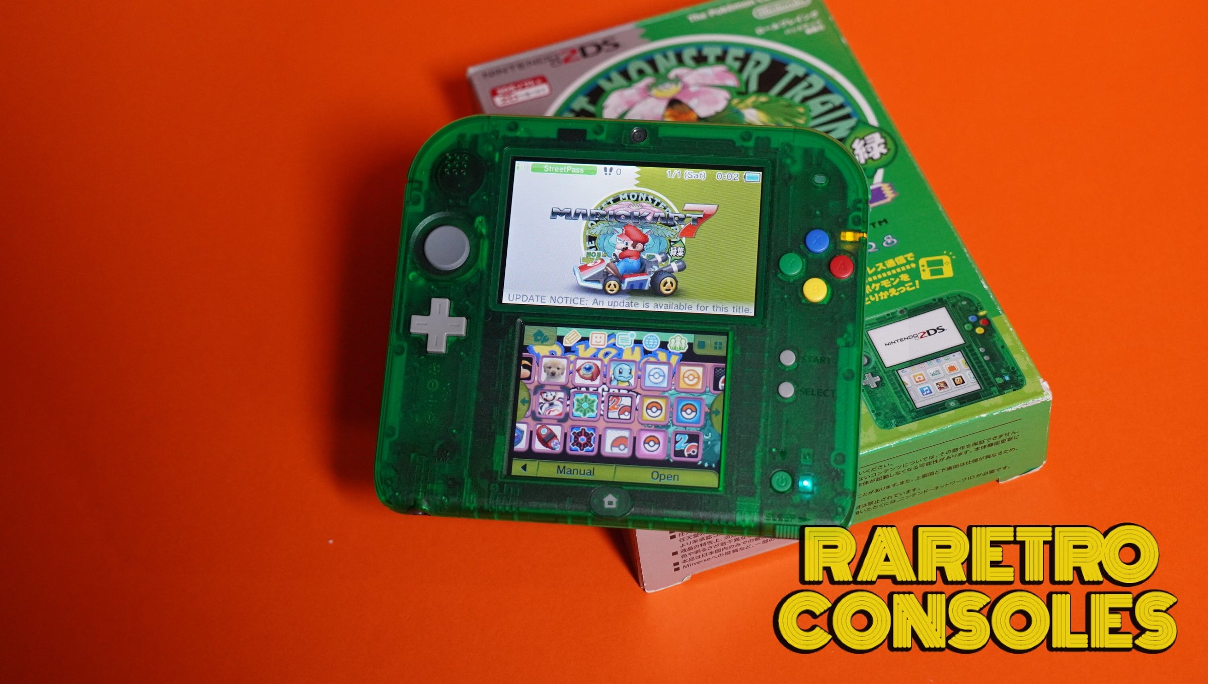 Nintendo 2DS Pokémon Green Limited Edition Console With Box