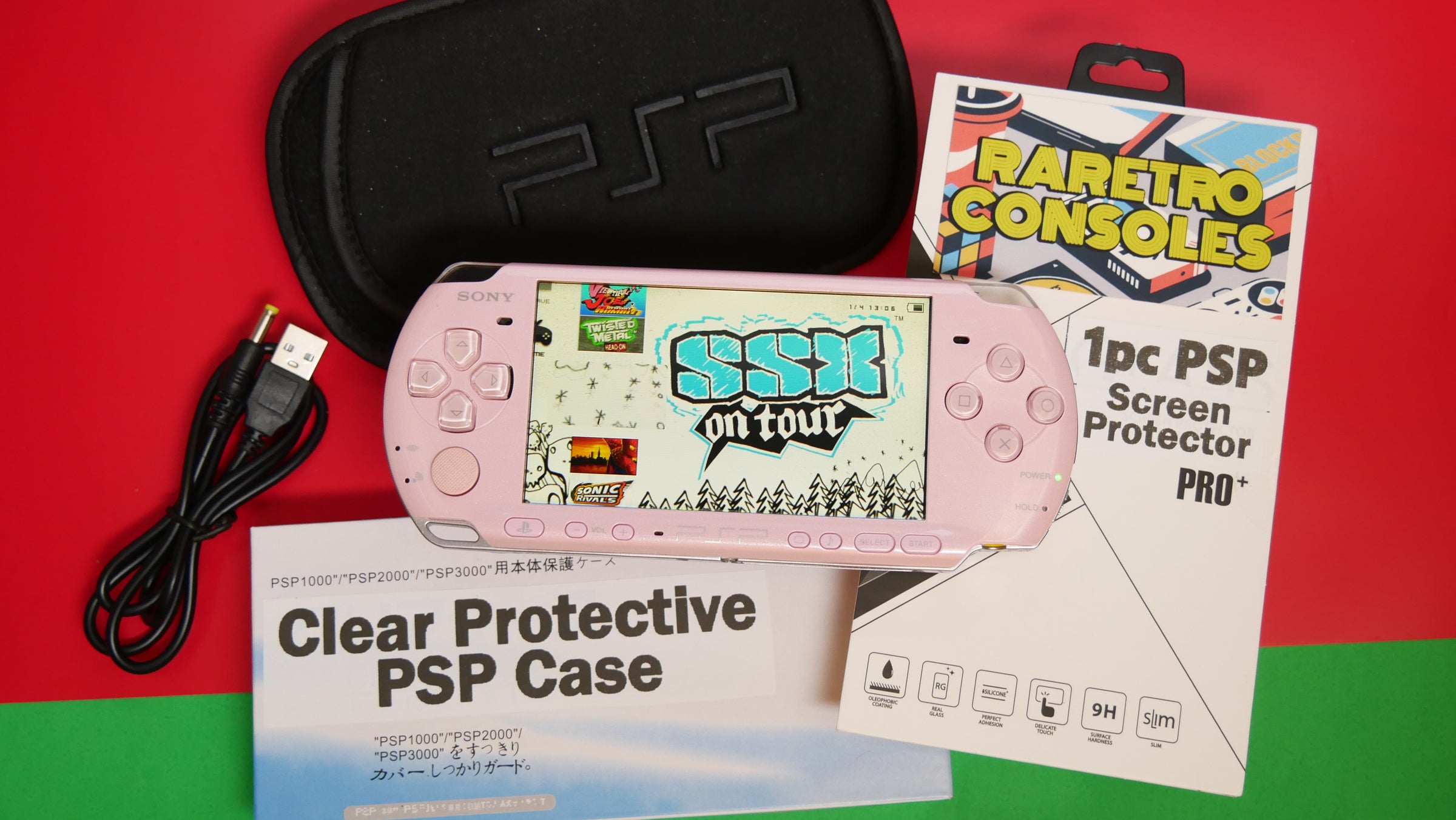 Sony PlayStation Portable PSP 3000 Blossom Pink Slim