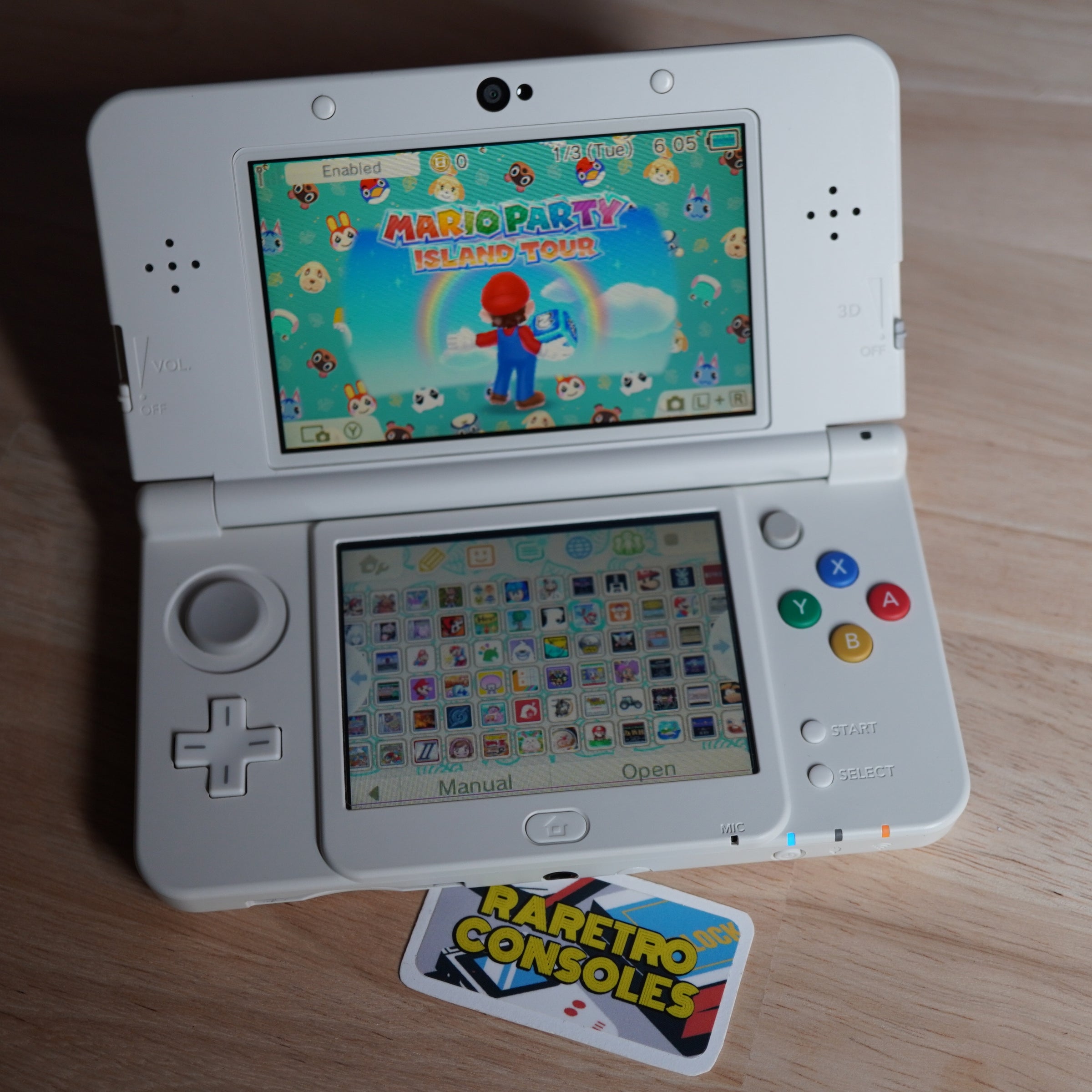 New Nintendo 3DS With No. 014 Animal Crossing Timmy & Tommy Plates 