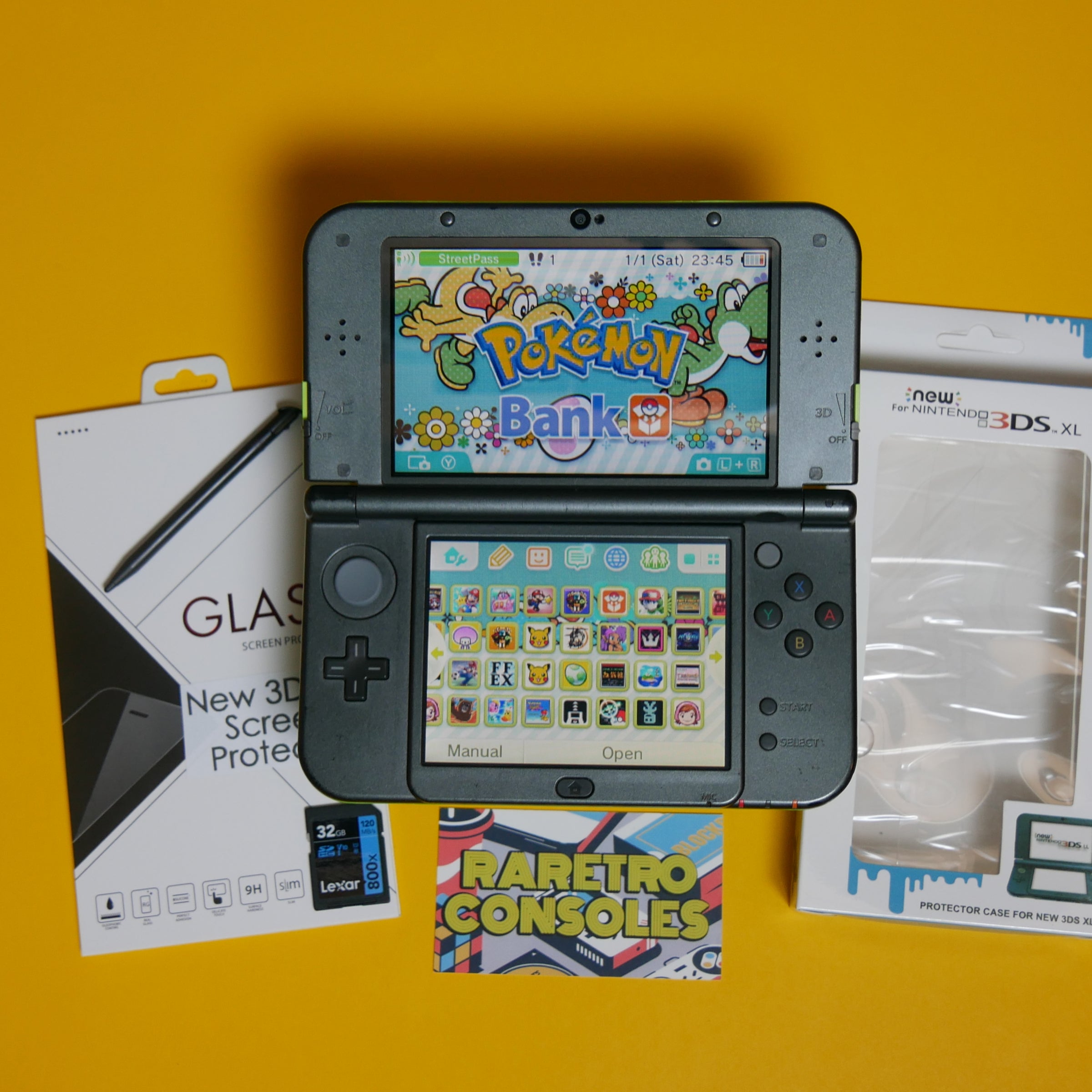 Top IPS Lime Green New Nintendo 3DS XL | Raretro Consoles