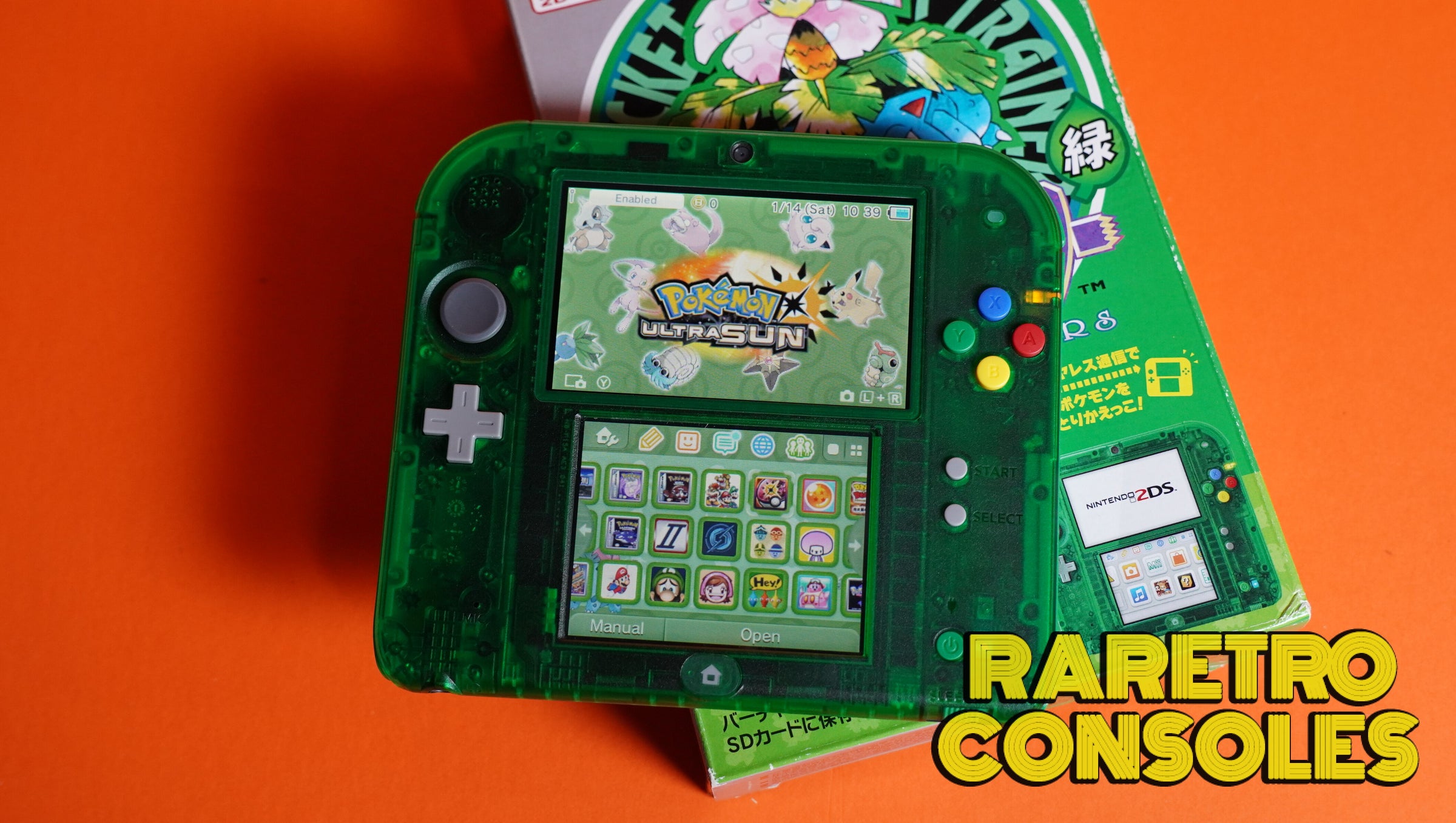 Nintendo 2DS Pokémon Green Limited Edition Console With Box
