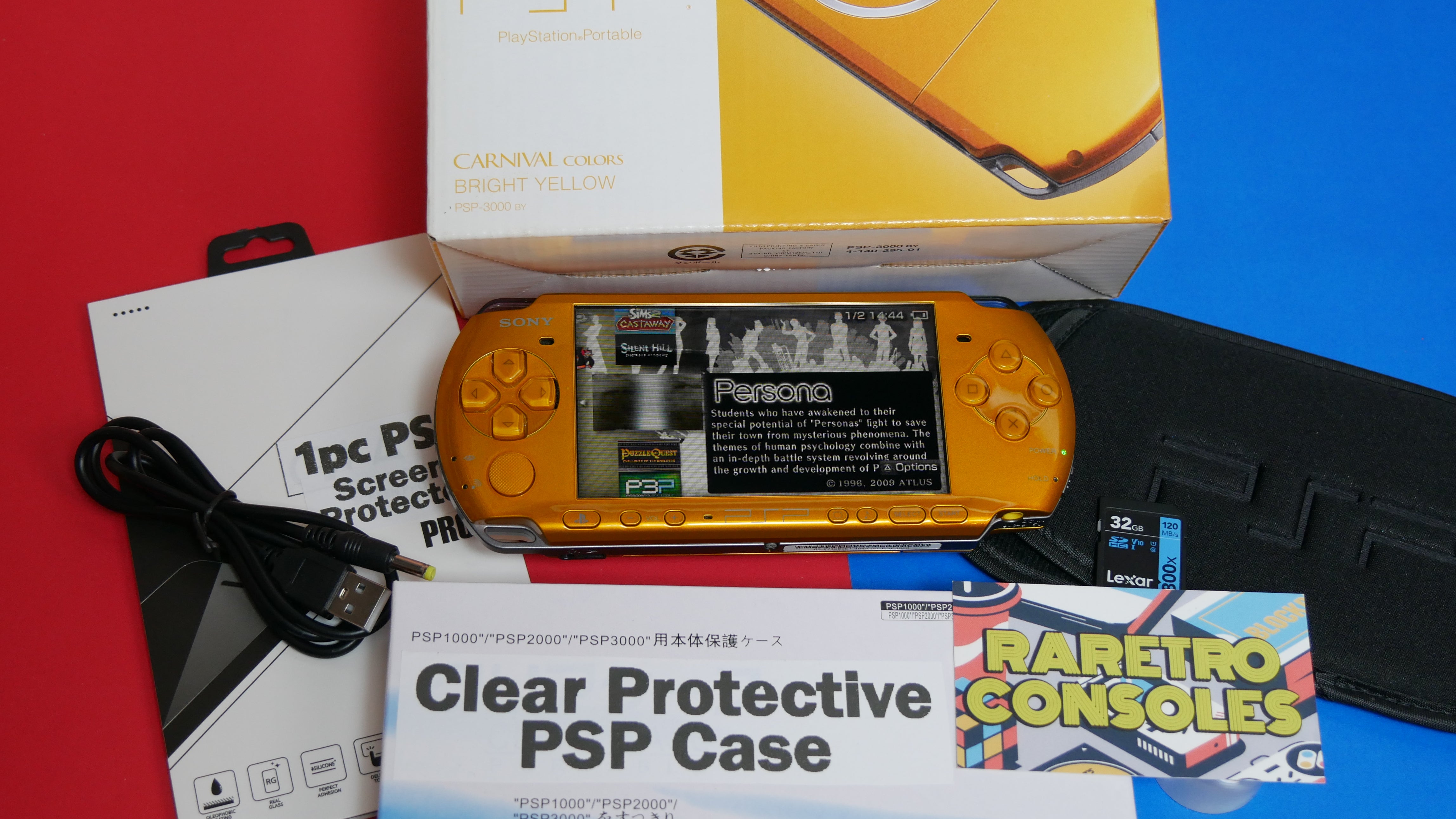 Carnival Bright Yellow Console Sony PlayStation Portable PSP 3000