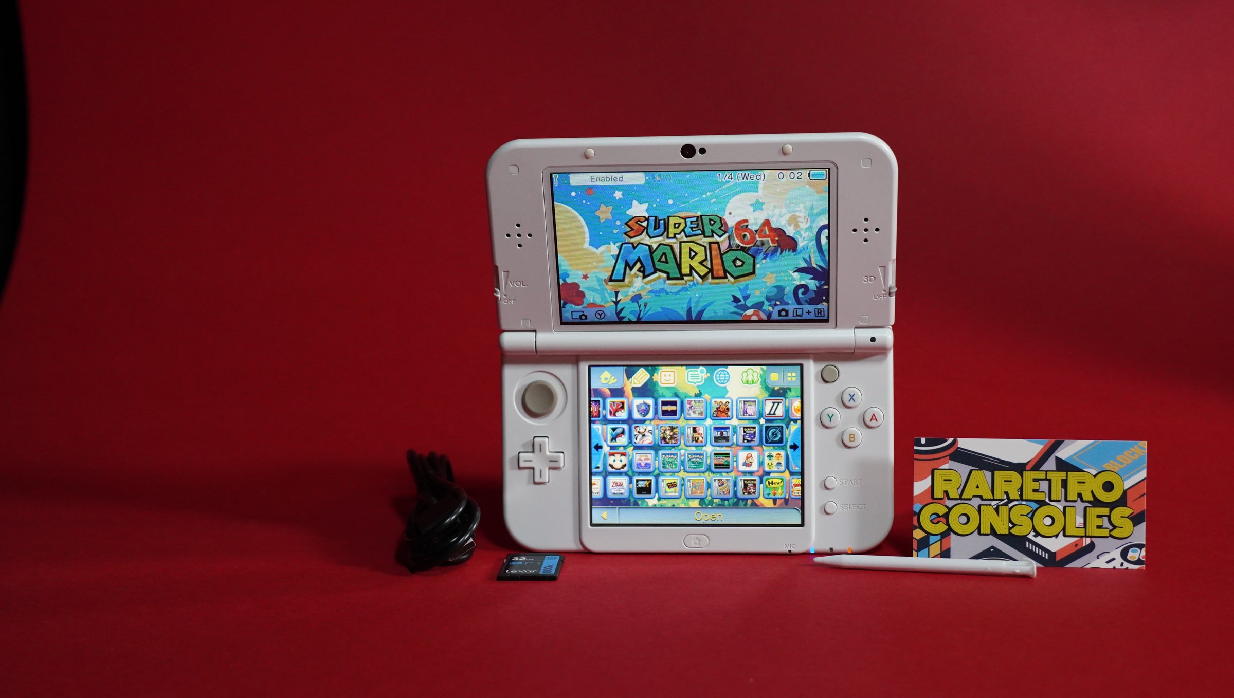 Dual IPS New Nintendo 3DS XL in Pearl White | Raretro Consoles