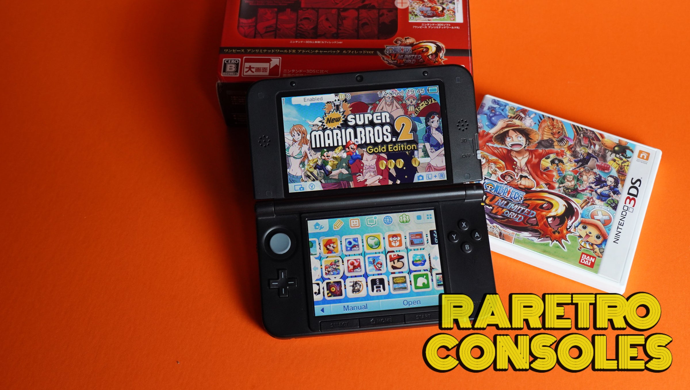 Nintendo 3DS XL One Piece Unlimited World Adventure Luffy Red With