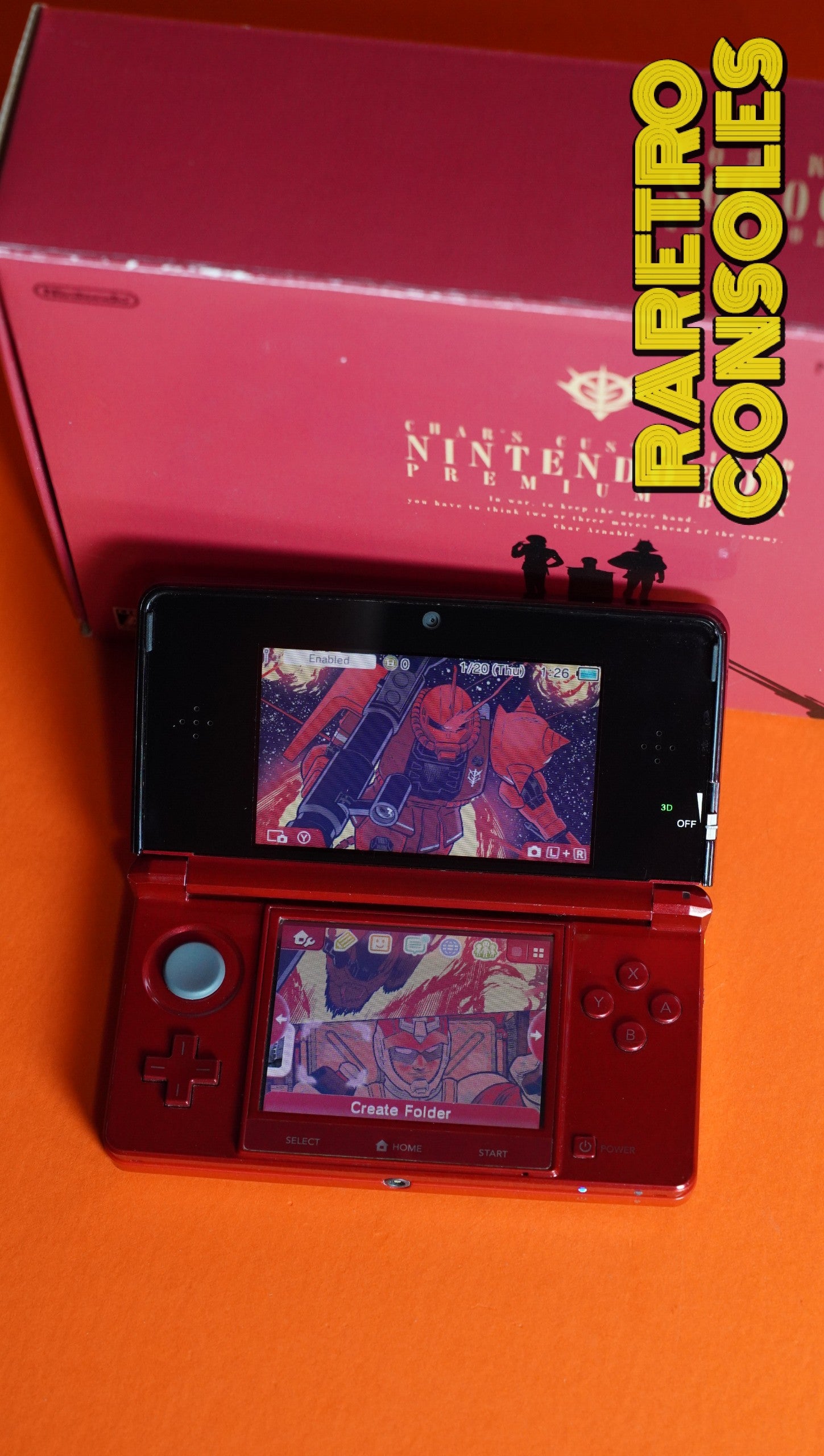 Gundam Char's Customized Nintendo 3DS Premium Box | Raretro Gundam Char's Customized Nintendo 3DS Premium Box | Raretro