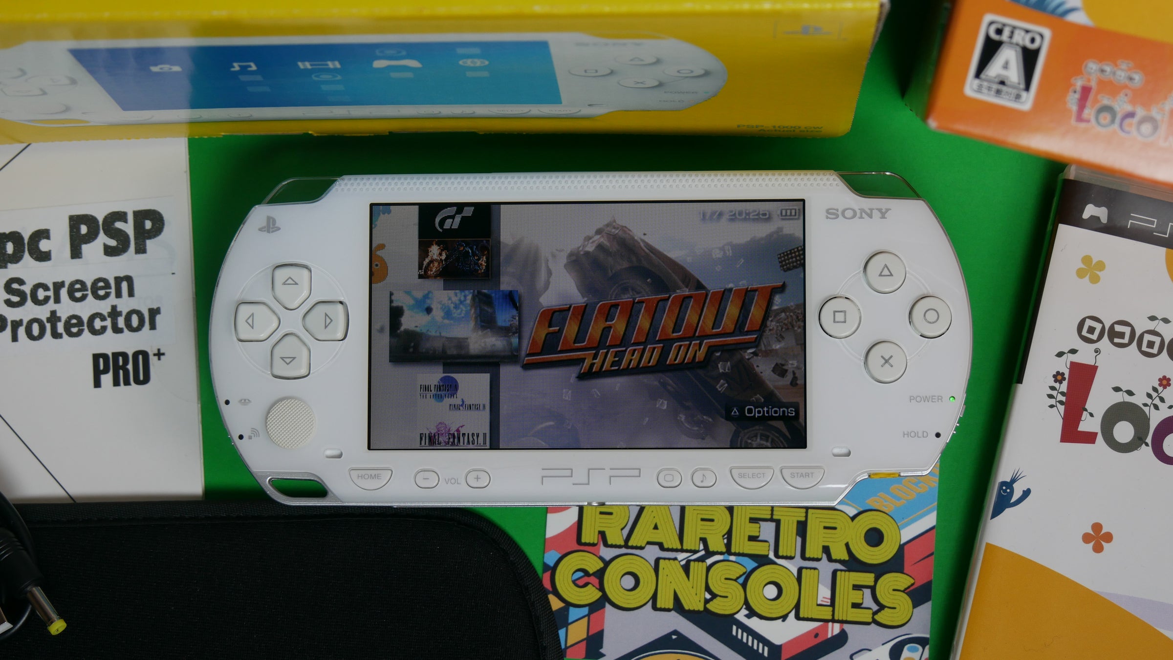 Sony PSP 1000 LocoRoco Bundle in Artic White With Box | Raretro