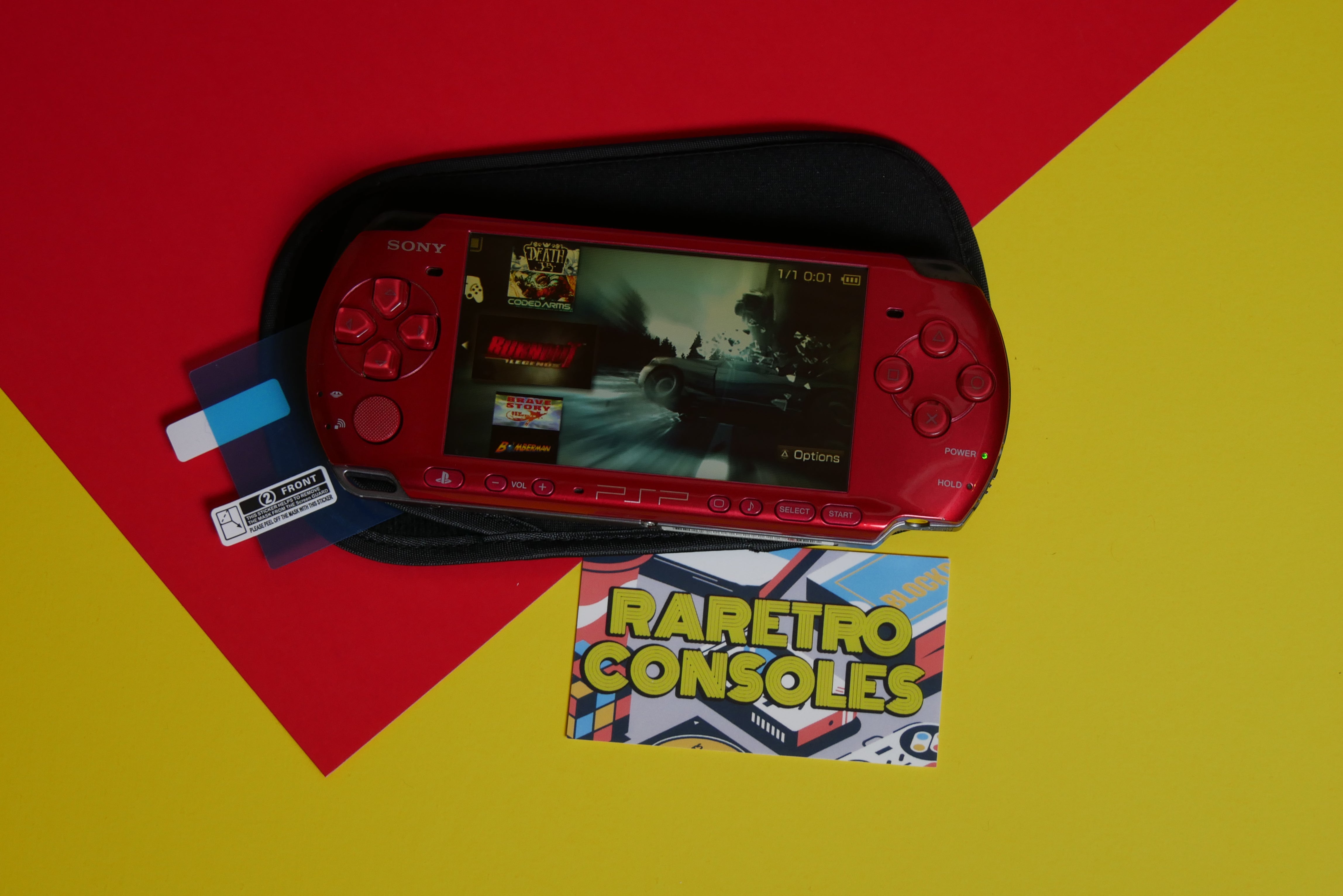 Sony PlayStation Portable PSP 3000 Carnival Red Console | Raretro