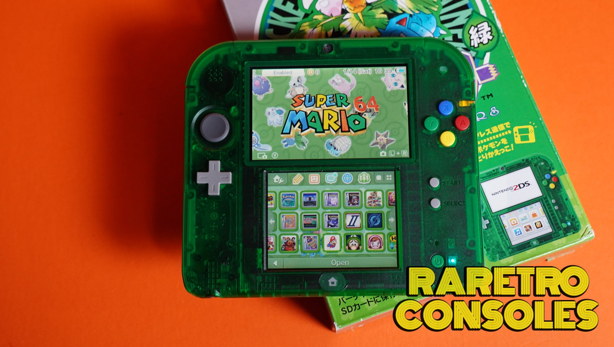 Nintendo 2DS Pokémon Green Limited Edition Console With Box