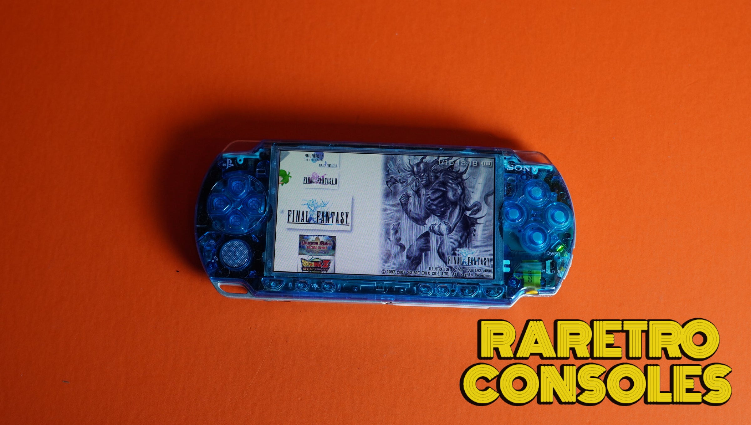 Transparent Clear Blue Sony PlayStation PSP 3000 | Raretro Consoles