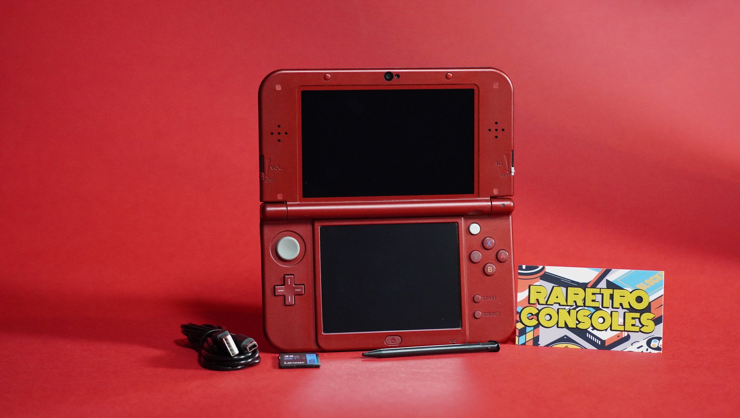Top IPS New Nintendo 3DS XL in Metallic Red | Raretro Consoles