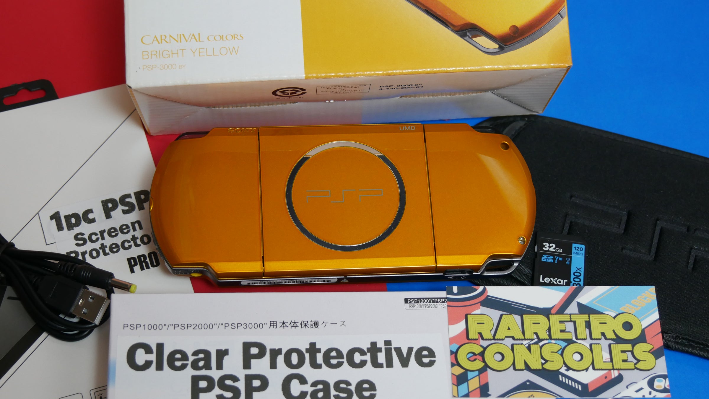 Carnival Bright Yellow Console Sony PlayStation Portable PSP 3000