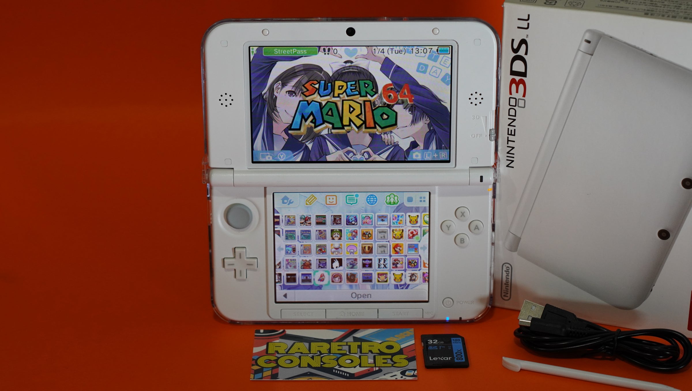 White Nintendo 3DS XL with Custom Love Plus+ Nene Shell | Raretro