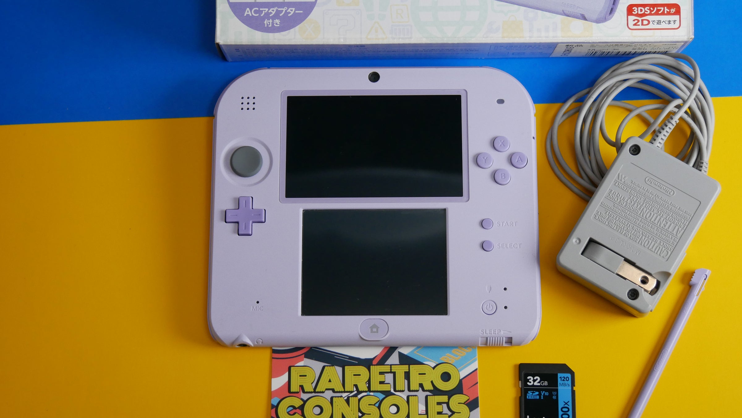 Nintendo 2DS in Lavender Purple With Box - Japanese