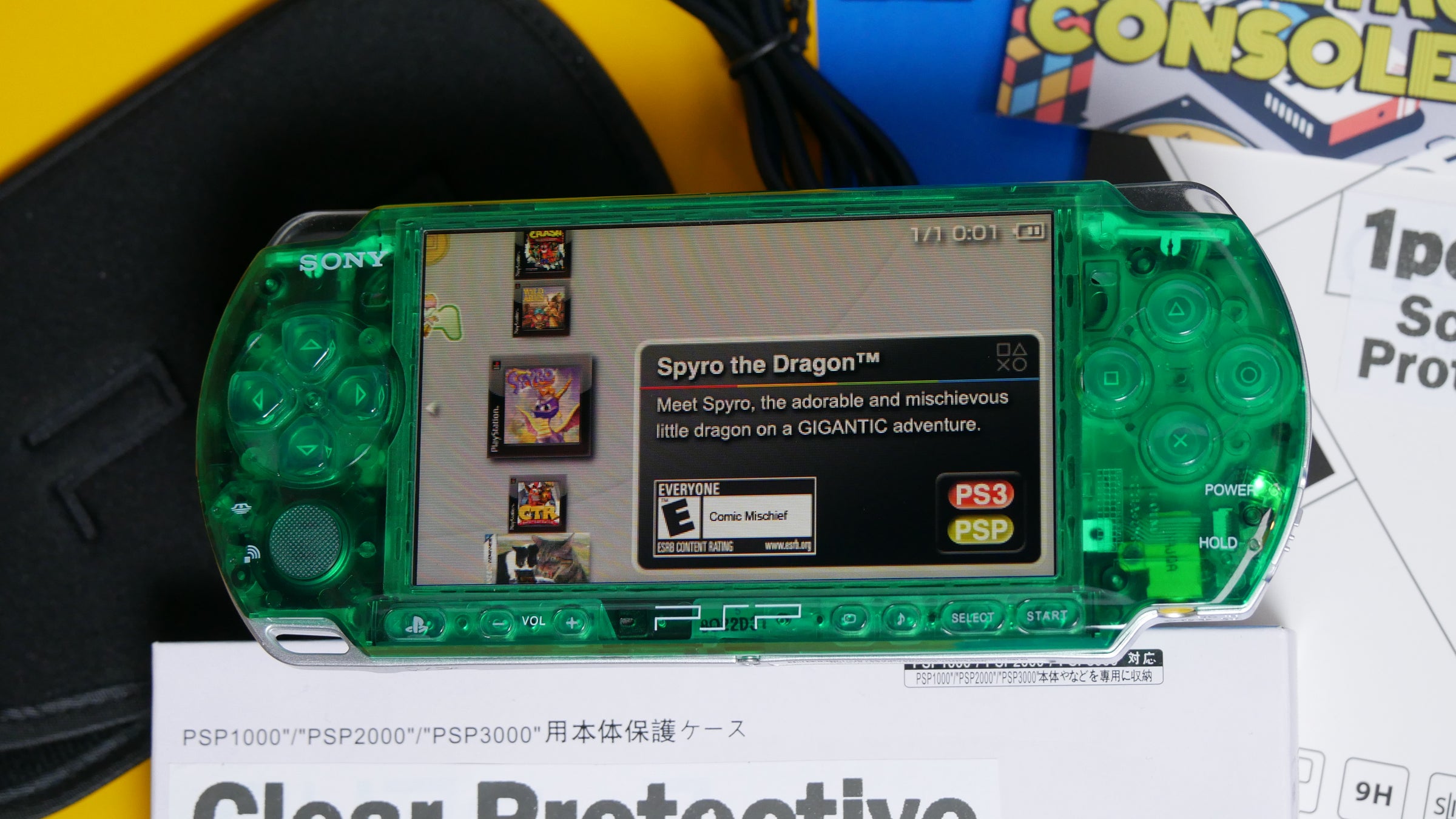 PSP3000 クリアグリーン 本体のみ Sony PlayStation PSP 3000 in Transparent Clear Green | Raretro