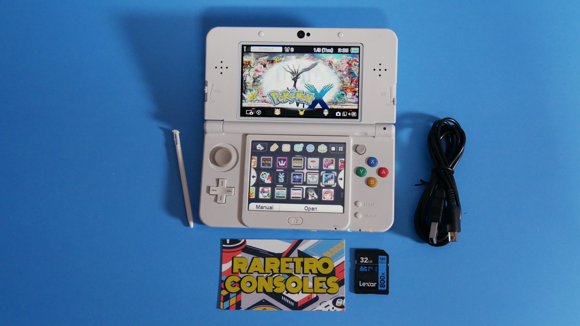 New Nintendo 3DS No. 039 White Super Smash Bros Plates