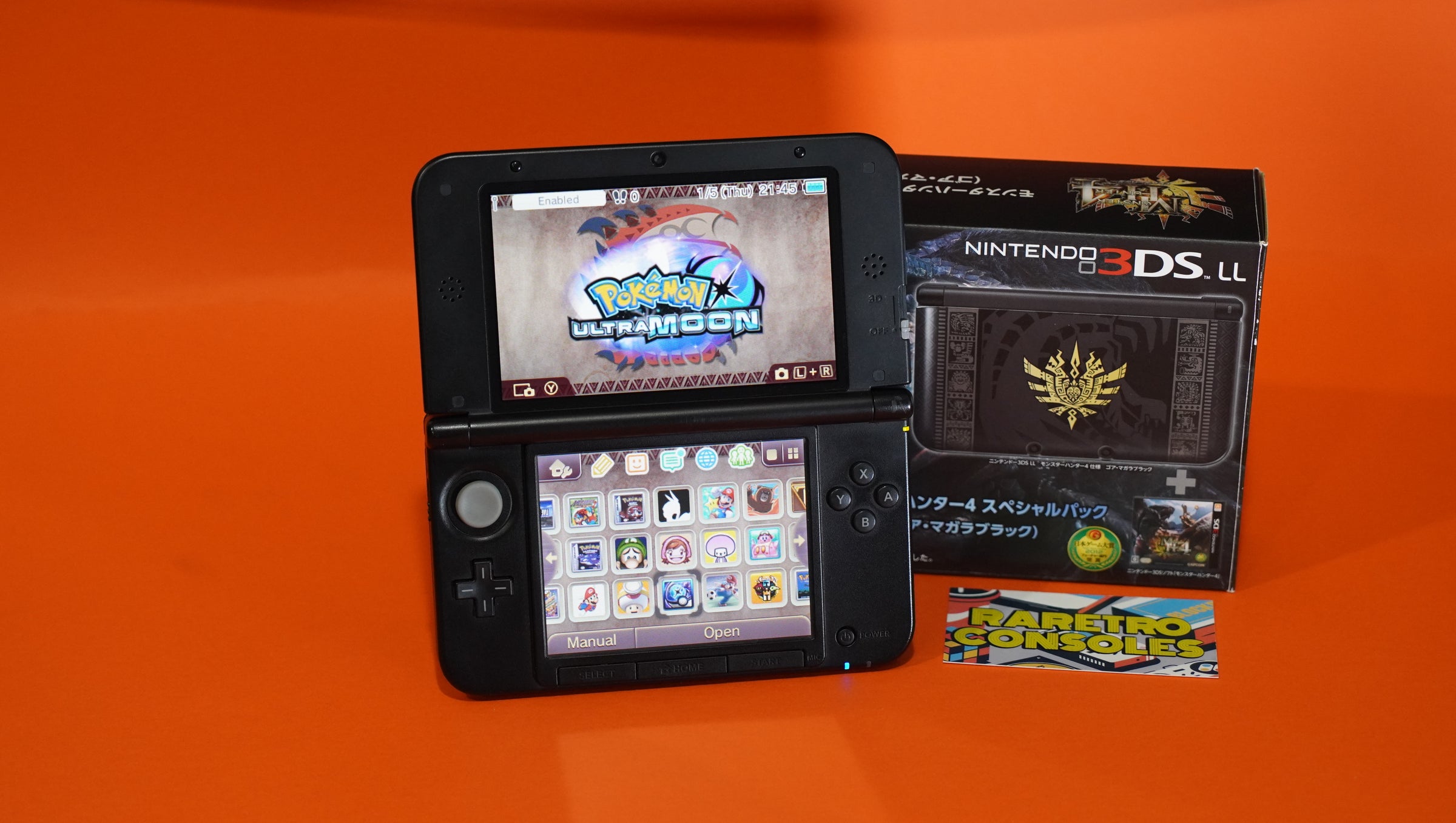 Nintendo 3DS XL Monster Hunter 4 Limited Edition With Box