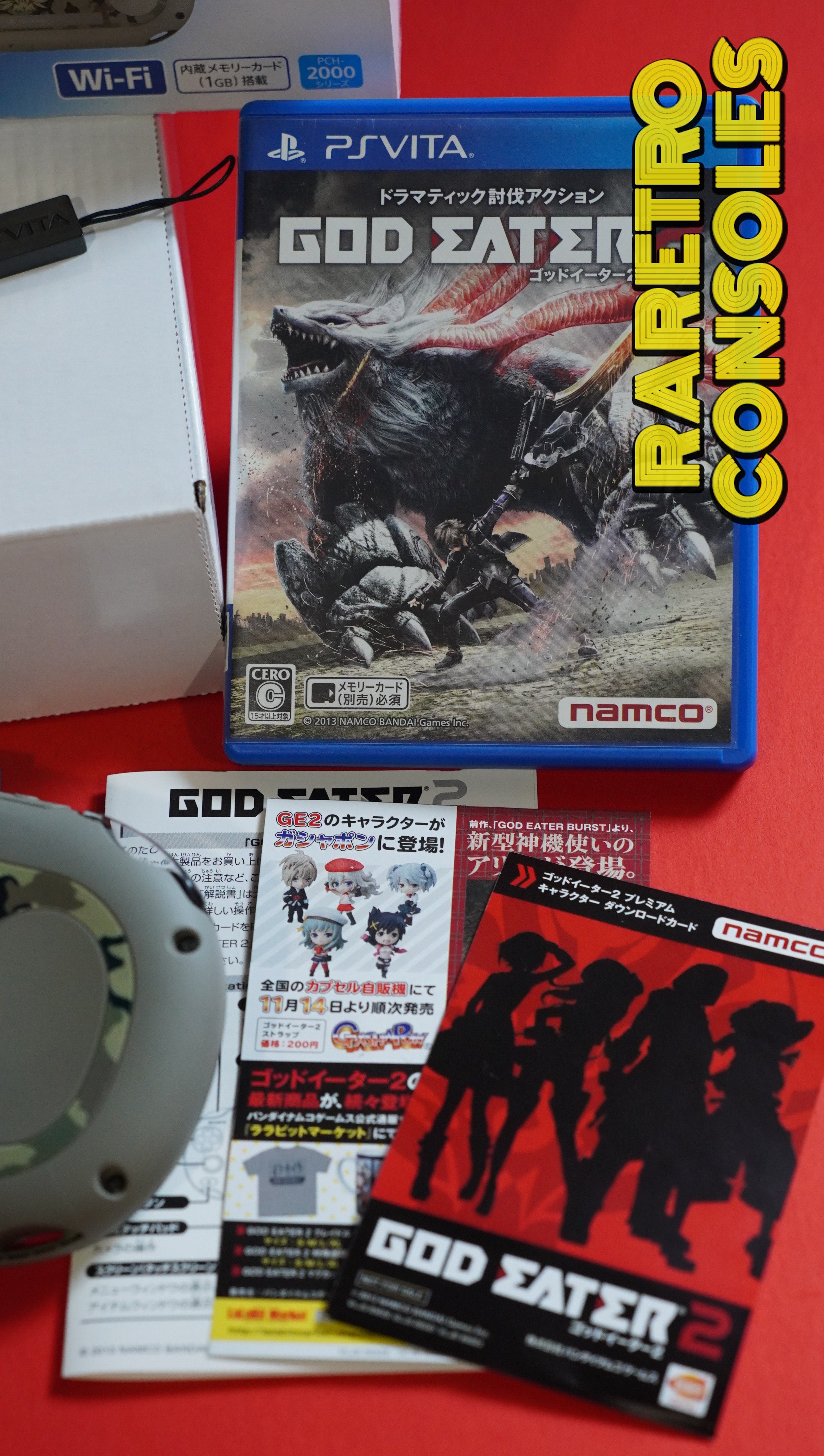 God Eater 2 Fenrir Sony Vita 2000 Console with Box | Raretro Consoles