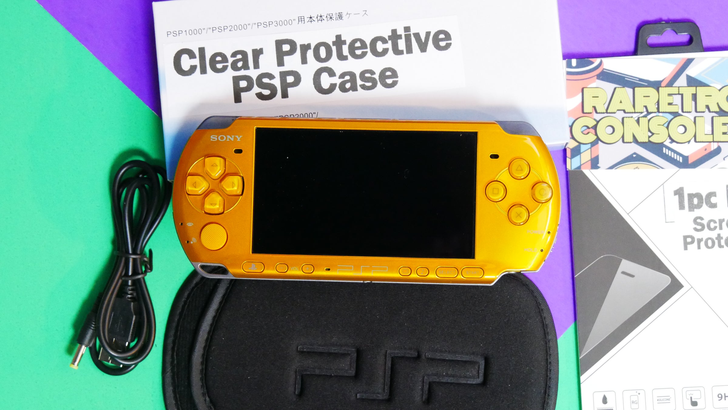 Yellow Sony Playstation Portable PSP 3000 | Raretro Consoles