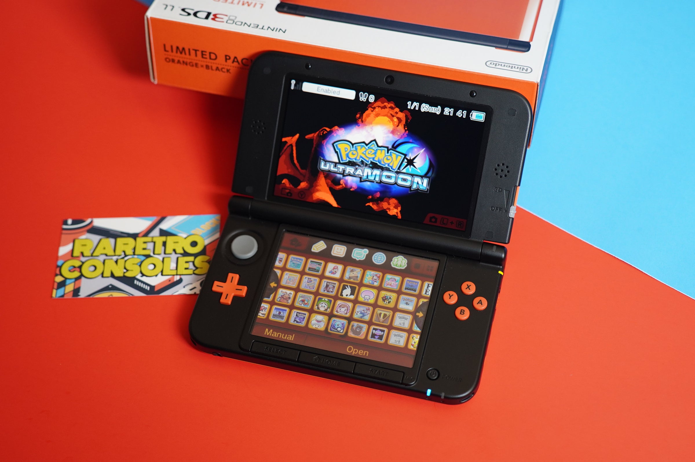 Orange Nintendo 3DS XL with Box | Raretro Consoles