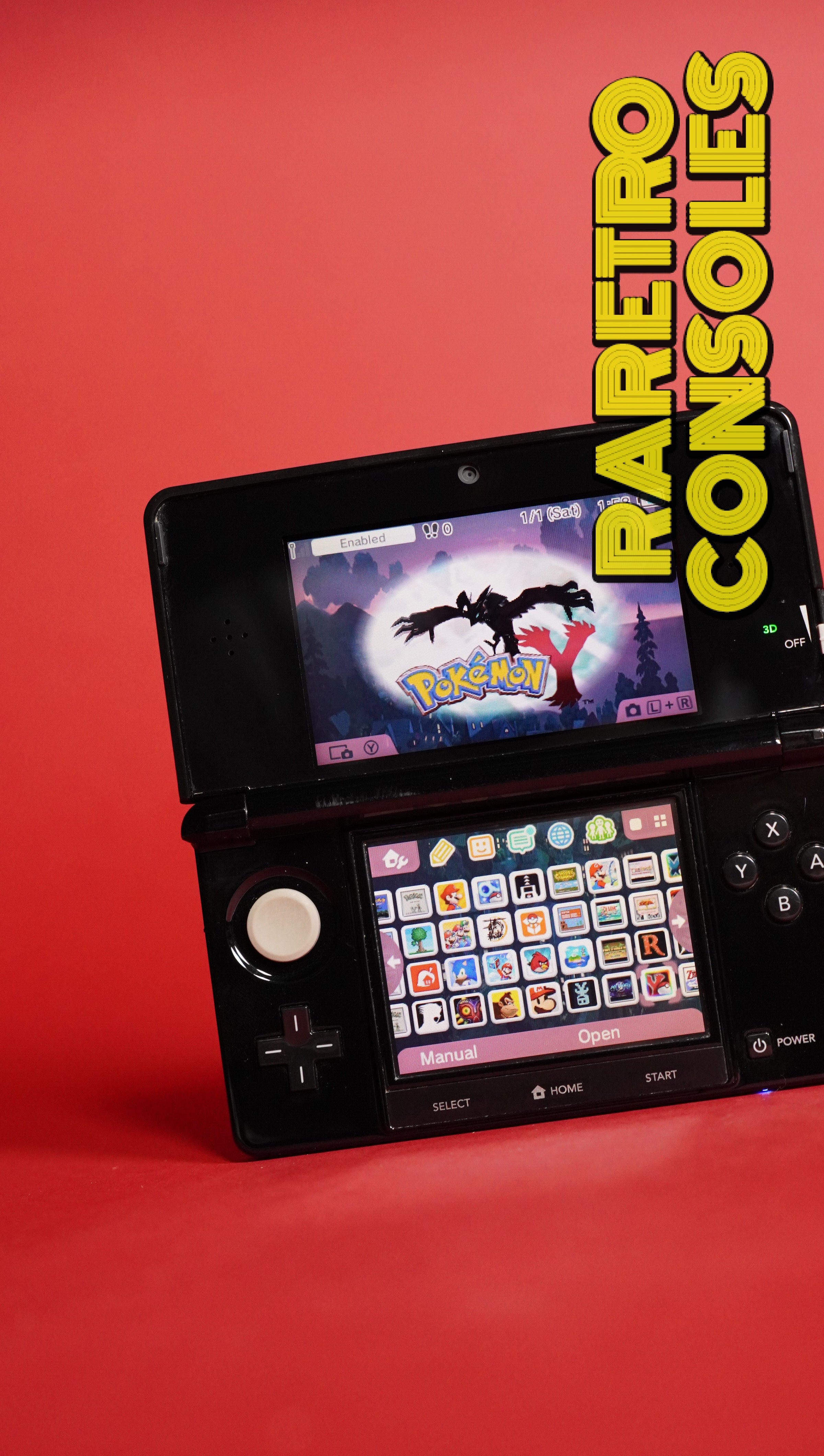 Gloss Clear Black Nintendo 3DS with Box | Raretro Consoles