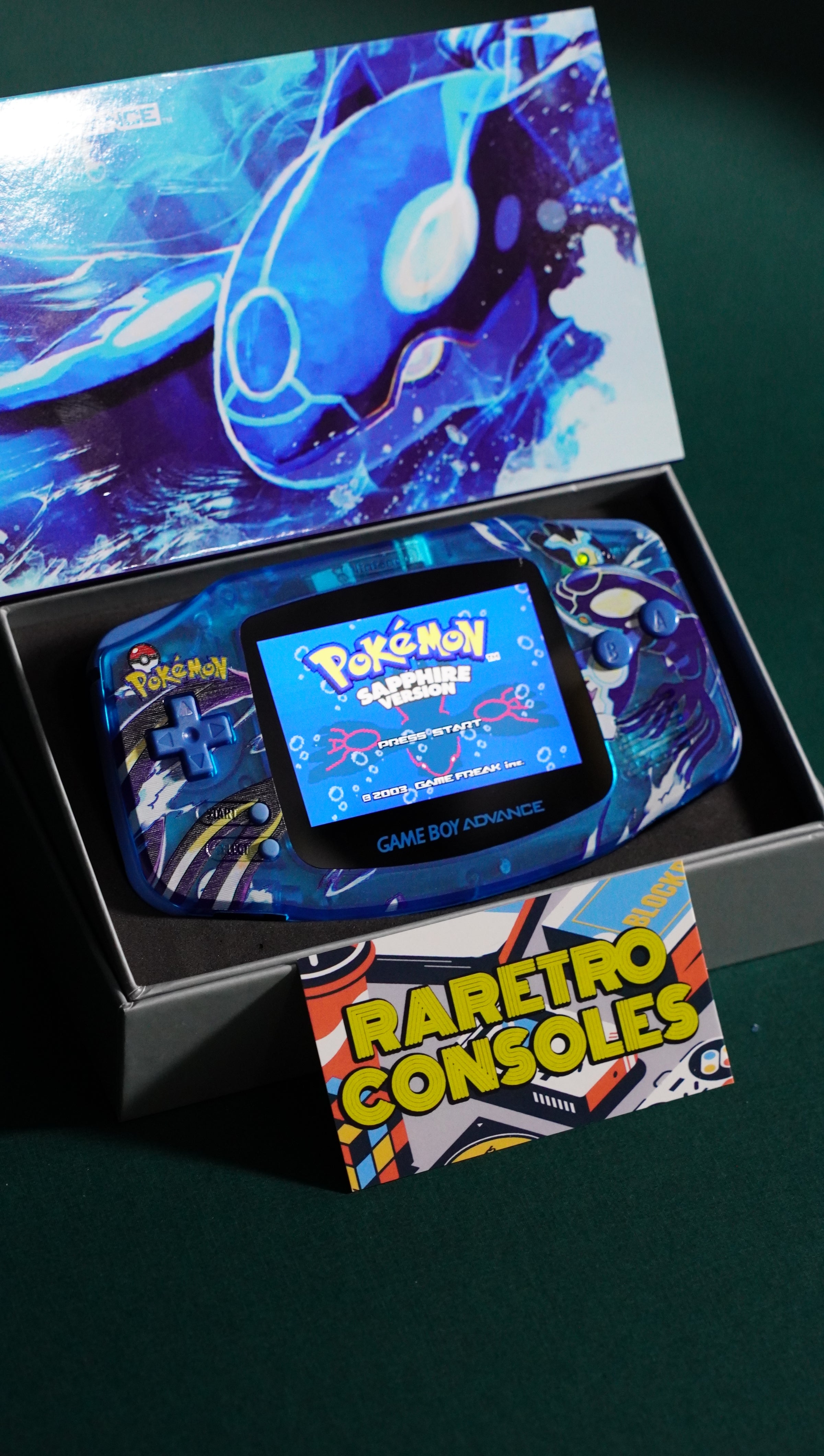 Kyogre Gameboy Advance with IPS V5 Backlight Backlit LCD, Pokémon - Main Image