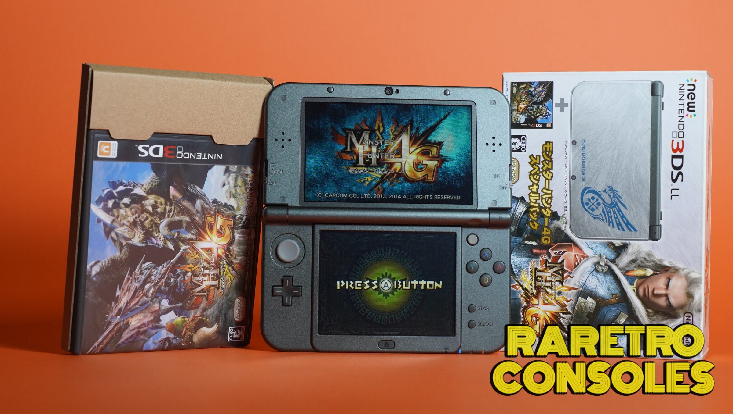 Dual IPS Nintendo New 3DS XL Monster Hunter 4G with Original Box